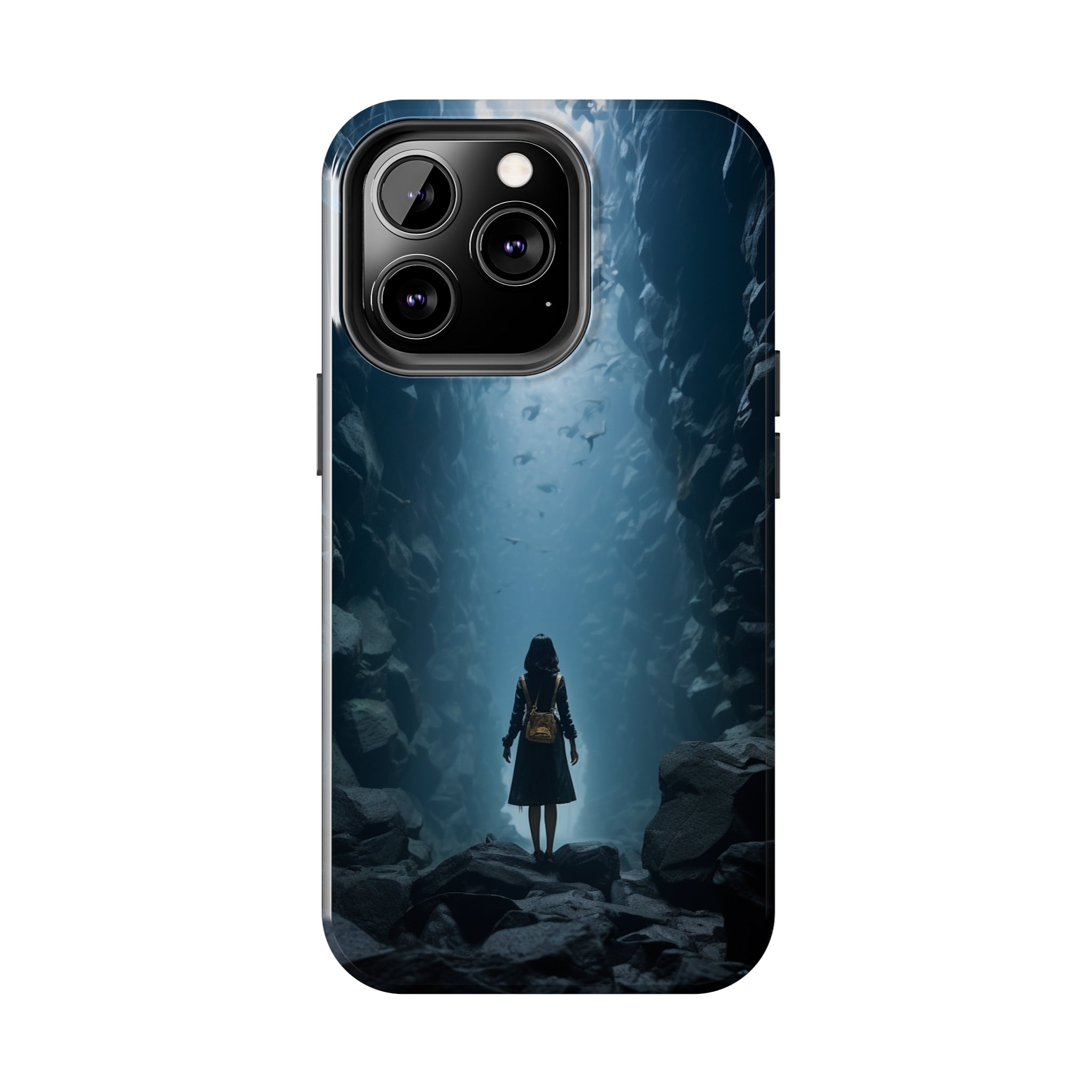 Girl in Abyss: Impact-Resistant iPhone Case