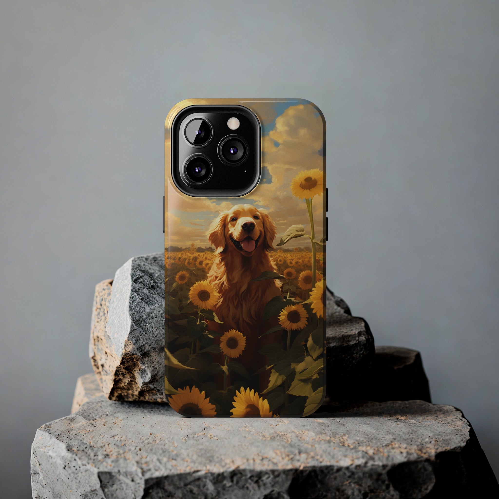 Golden Retriever Love: Impact-Resistant iPhone Case