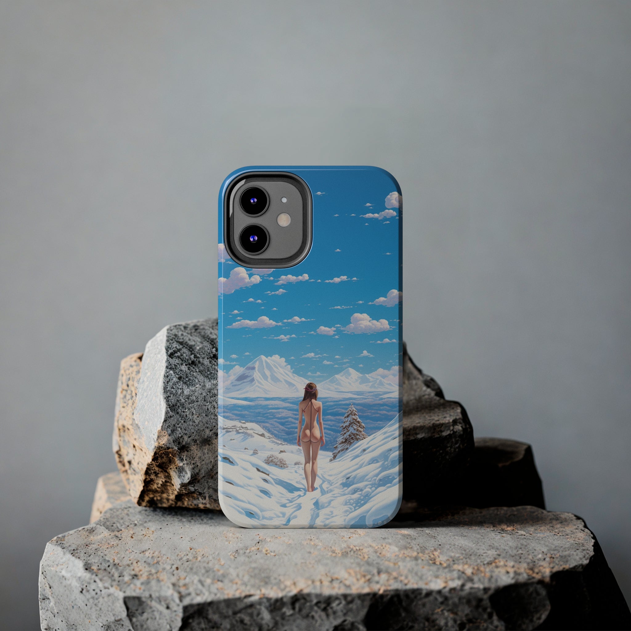 Snowy Majesty: Impact-Resistant iPhone Case