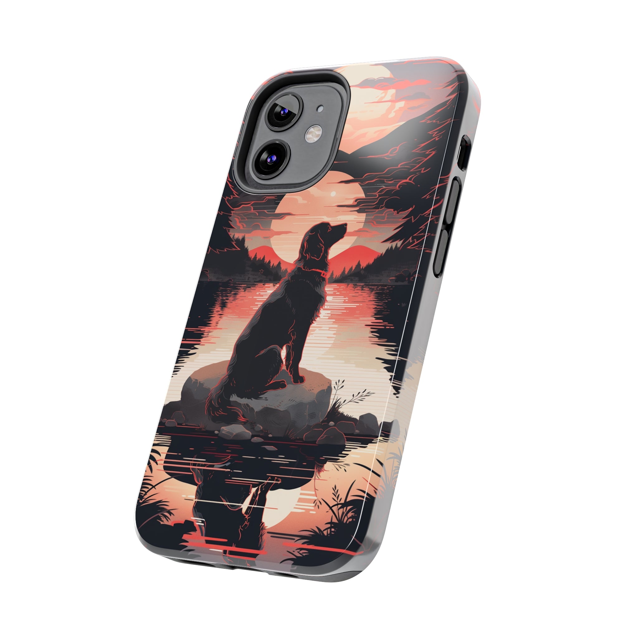 Golden Retriever Love - Dark Mode: Impact-Resistant iPhone Case