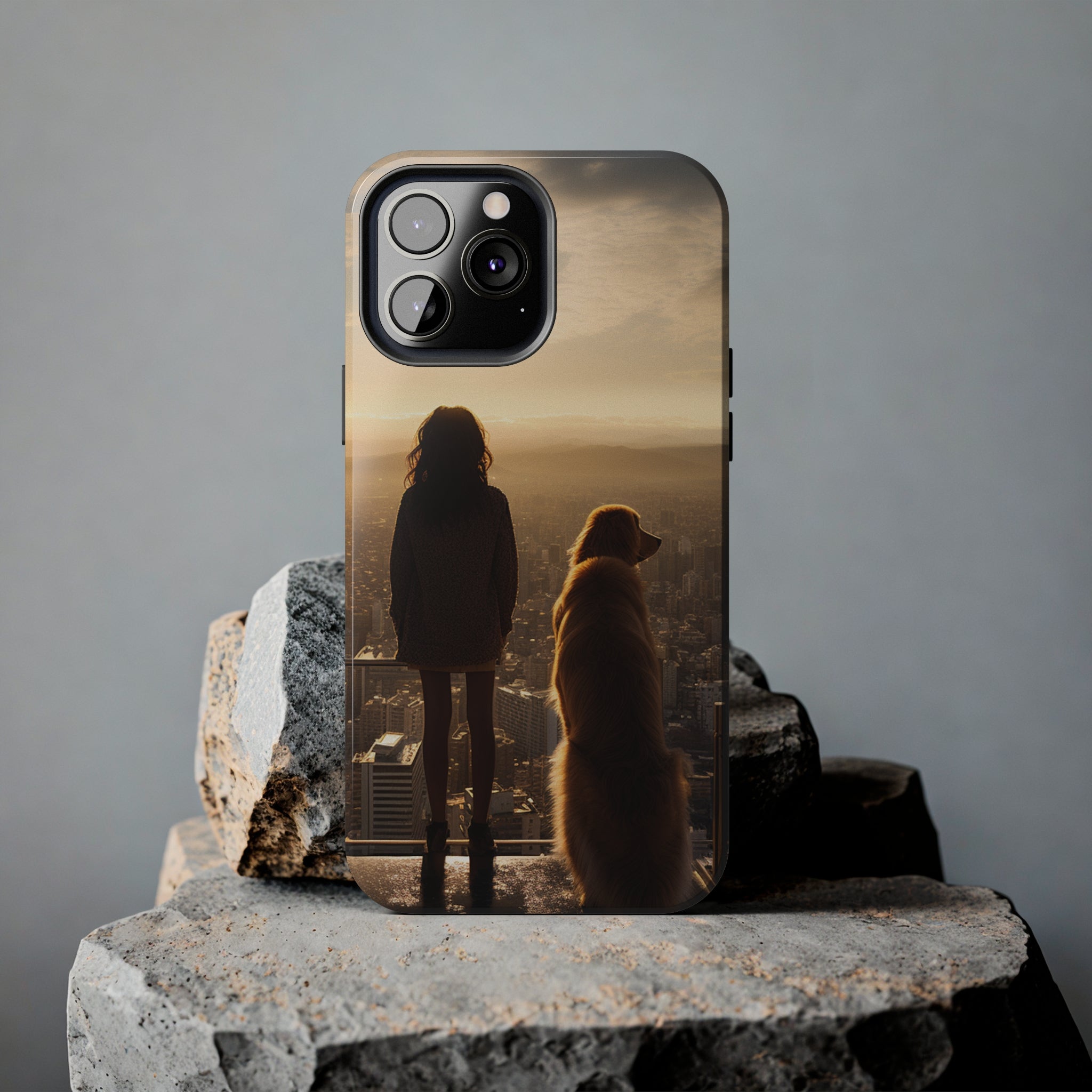 Golden Retriever Bond: Impact-Resistant iPhone Case