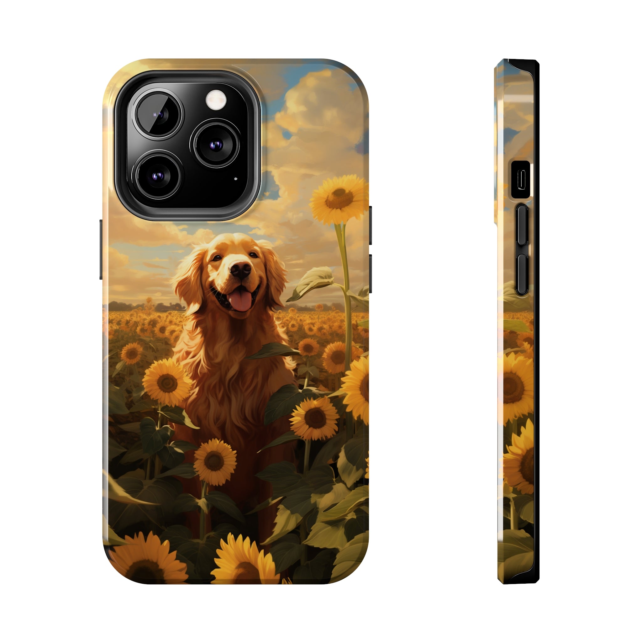 Golden Retriever Love: Impact-Resistant iPhone Case