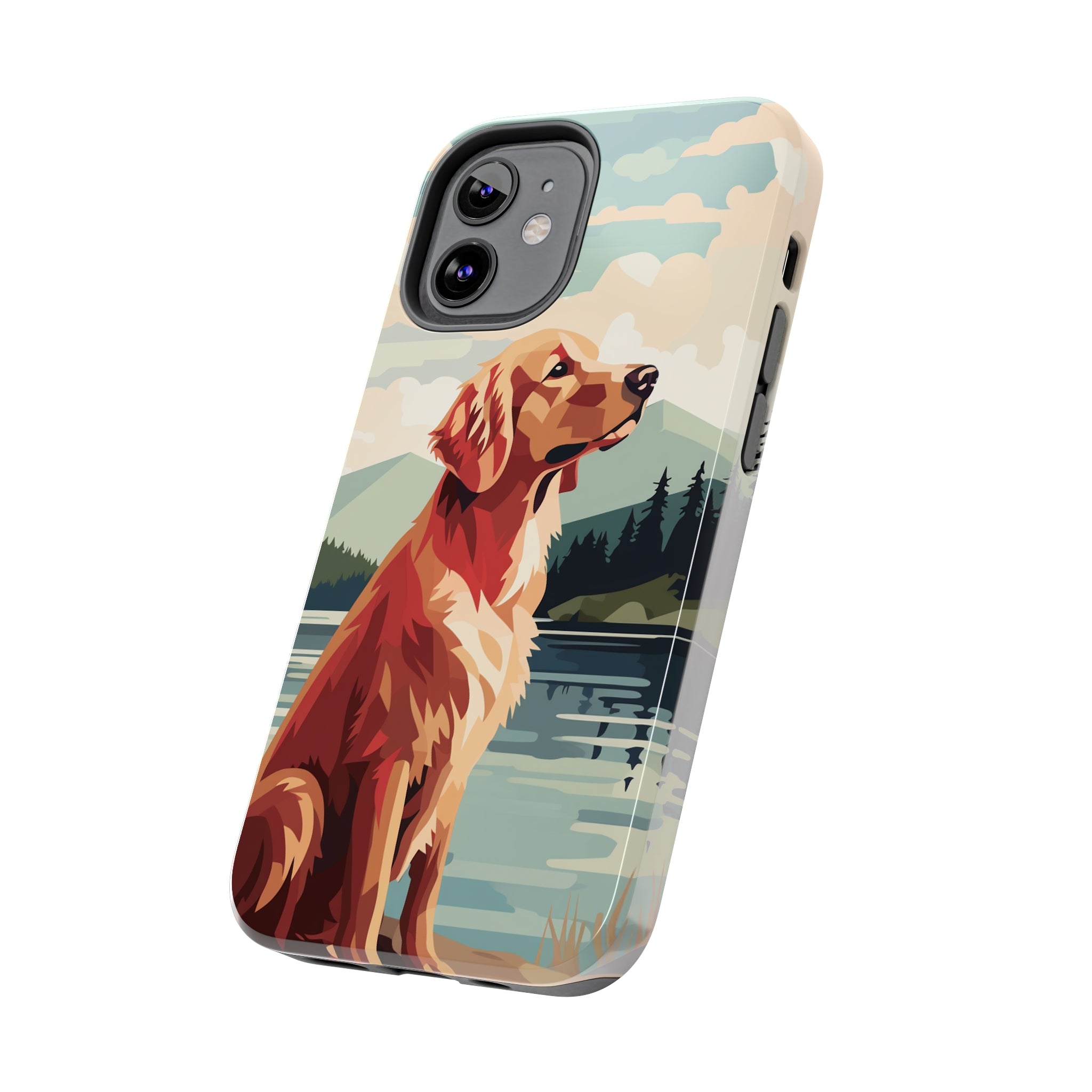 Golden Retriever Love: Impact-Resistant iPhone Case