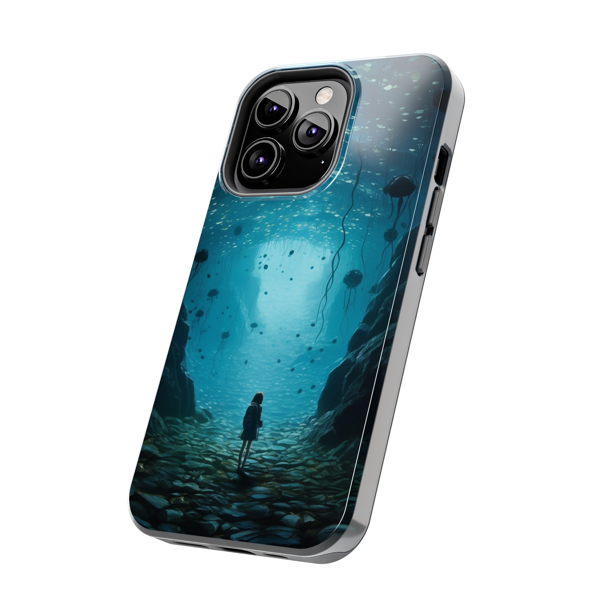 Girl in Abyss: Impact-Resistant iPhone Case