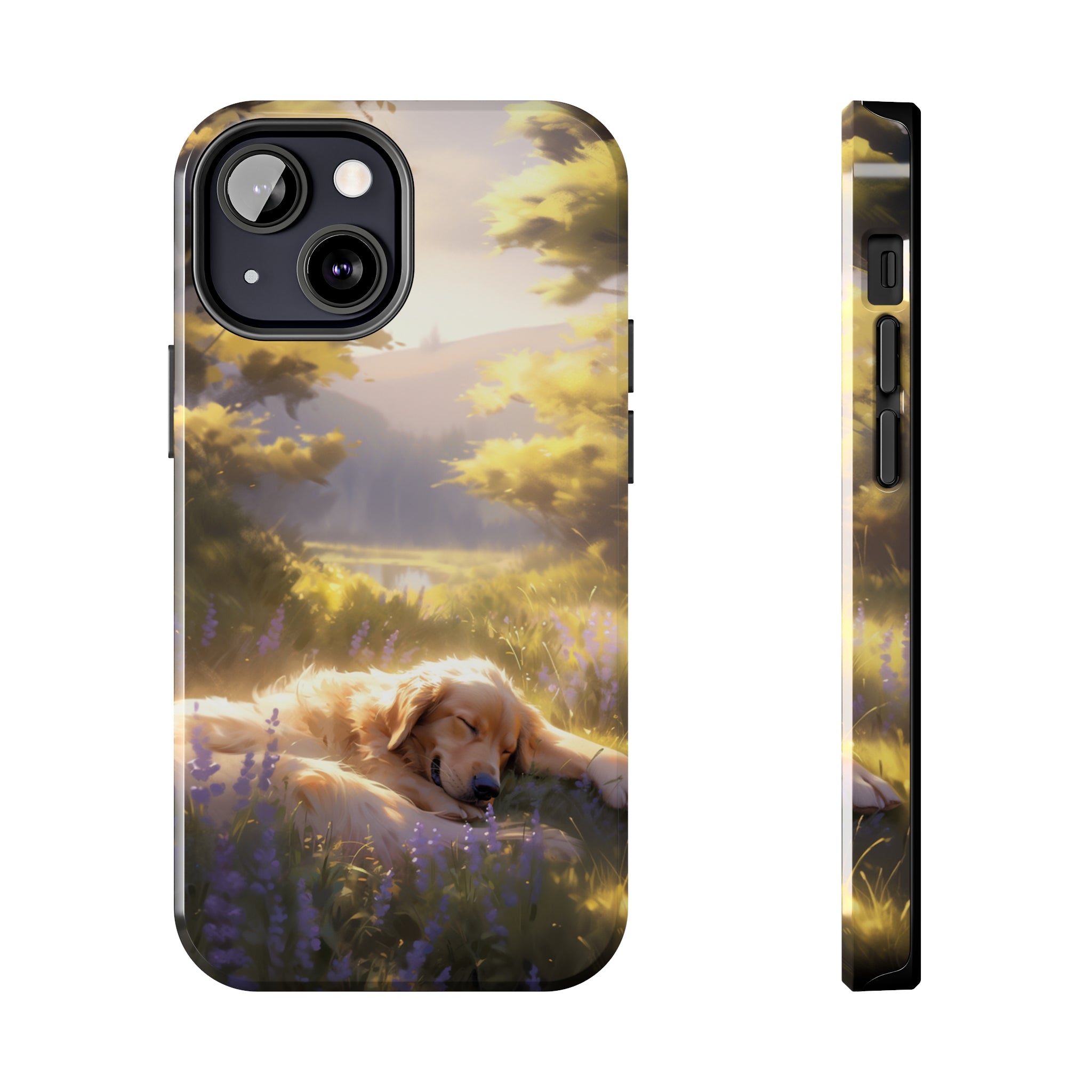 Golden Retriever Love: Impact-Resistant iPhone Case