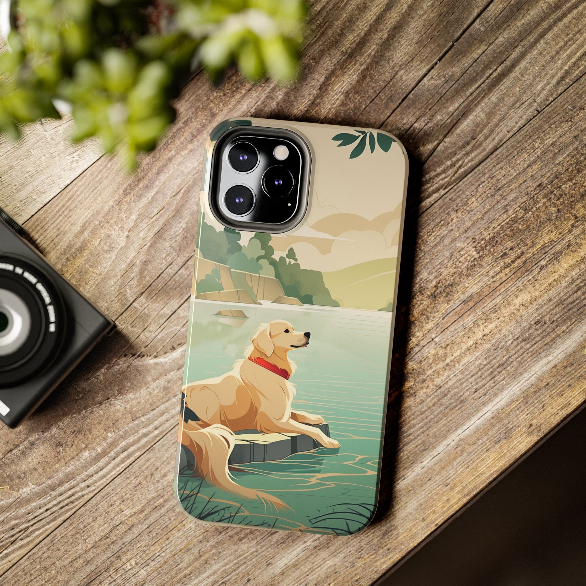 Golden Retriever Love: Impact-Resistant iPhone Case