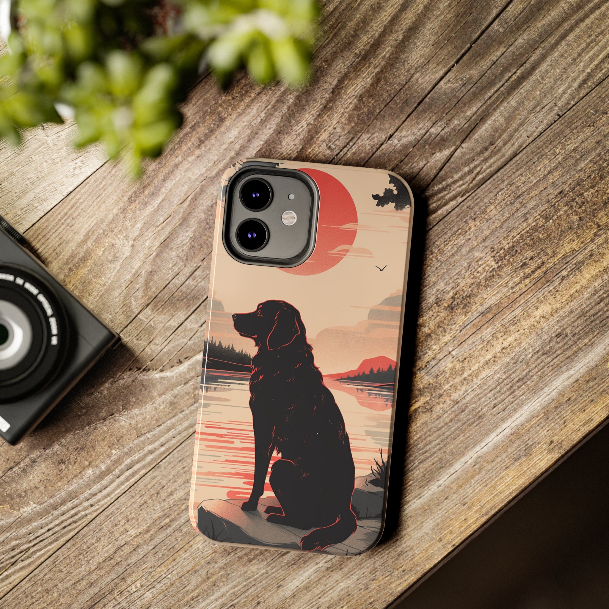 Golden Retriever Love - Dark Mode: Impact-Resistant iPhone Case