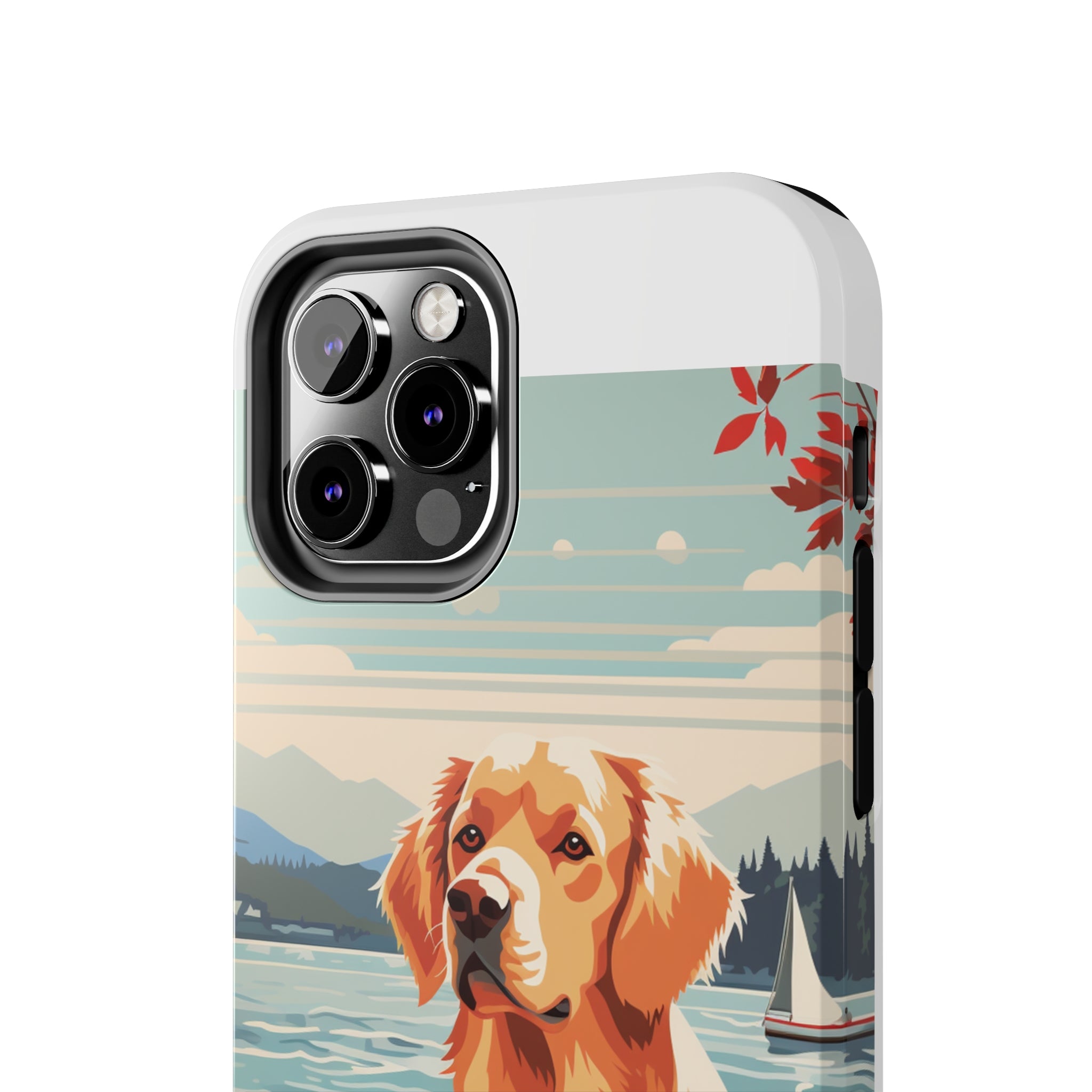 Golden Retriever Love: Impact-Resistant iPhone Case