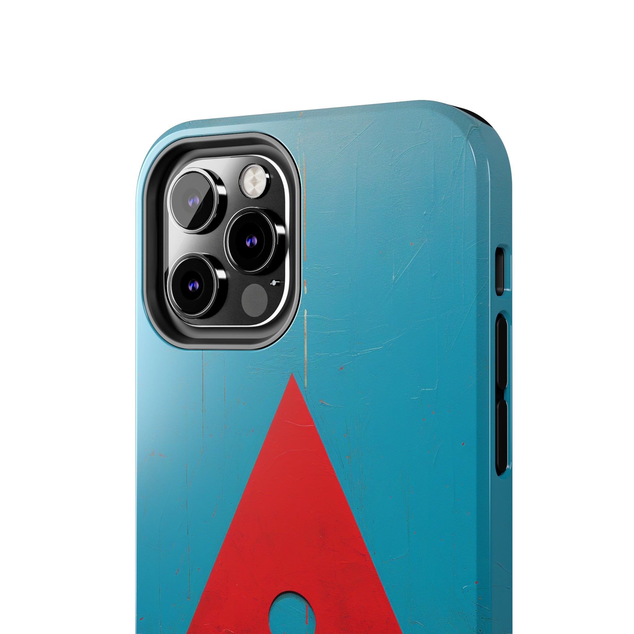 Spooky Red Triangle: Impact-Resistant iPhone Case