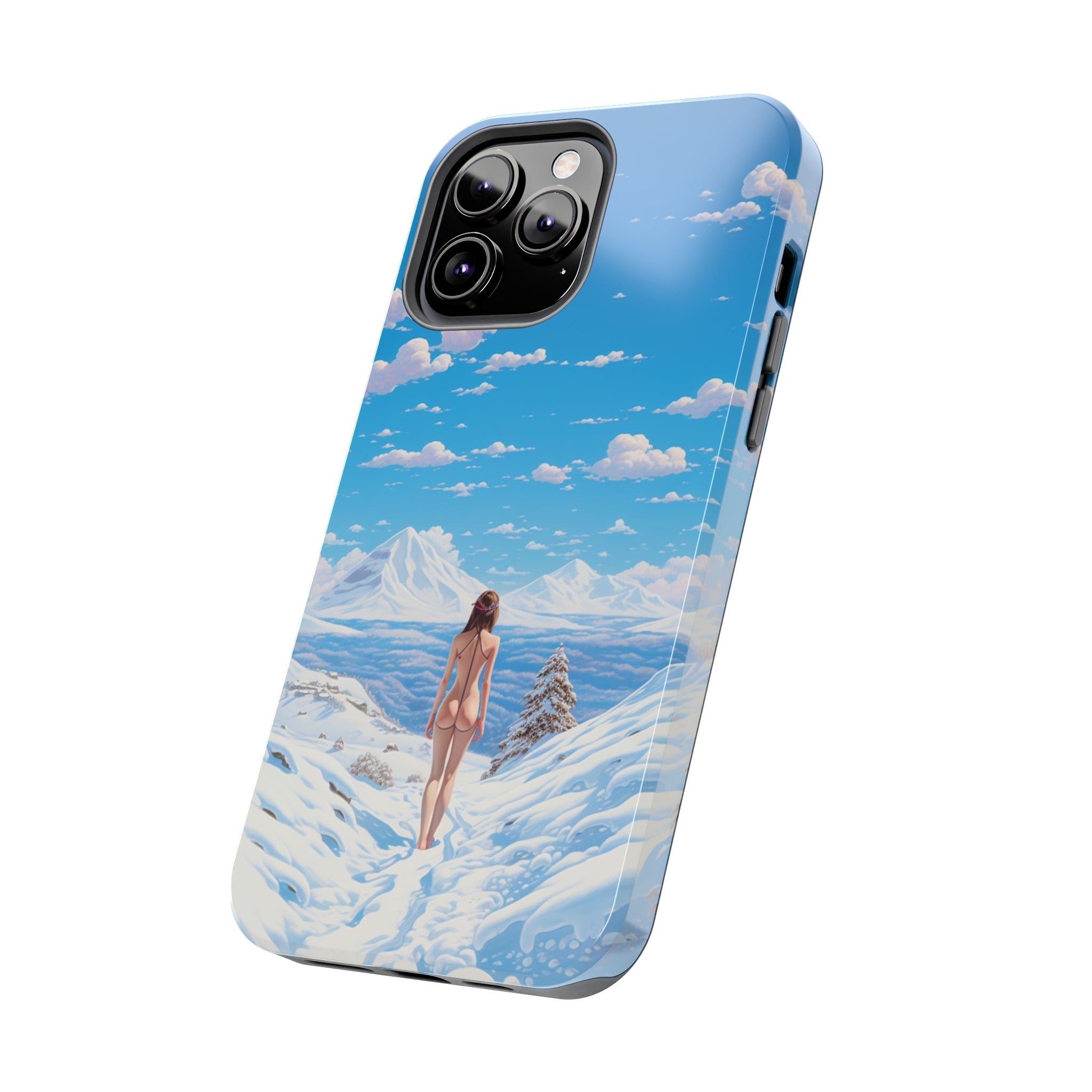 Snowy Majesty: Impact-Resistant iPhone Case