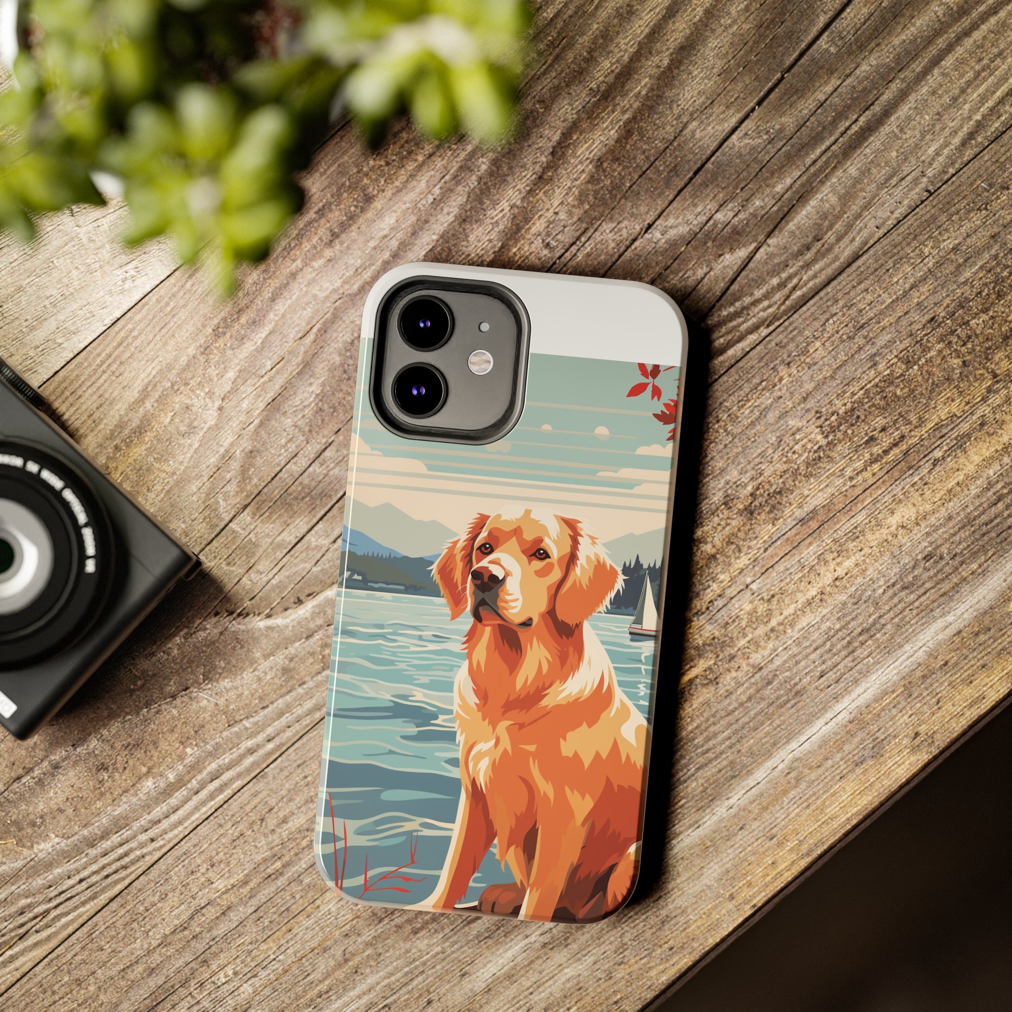 Golden Retriever Love: Impact-Resistant iPhone Case