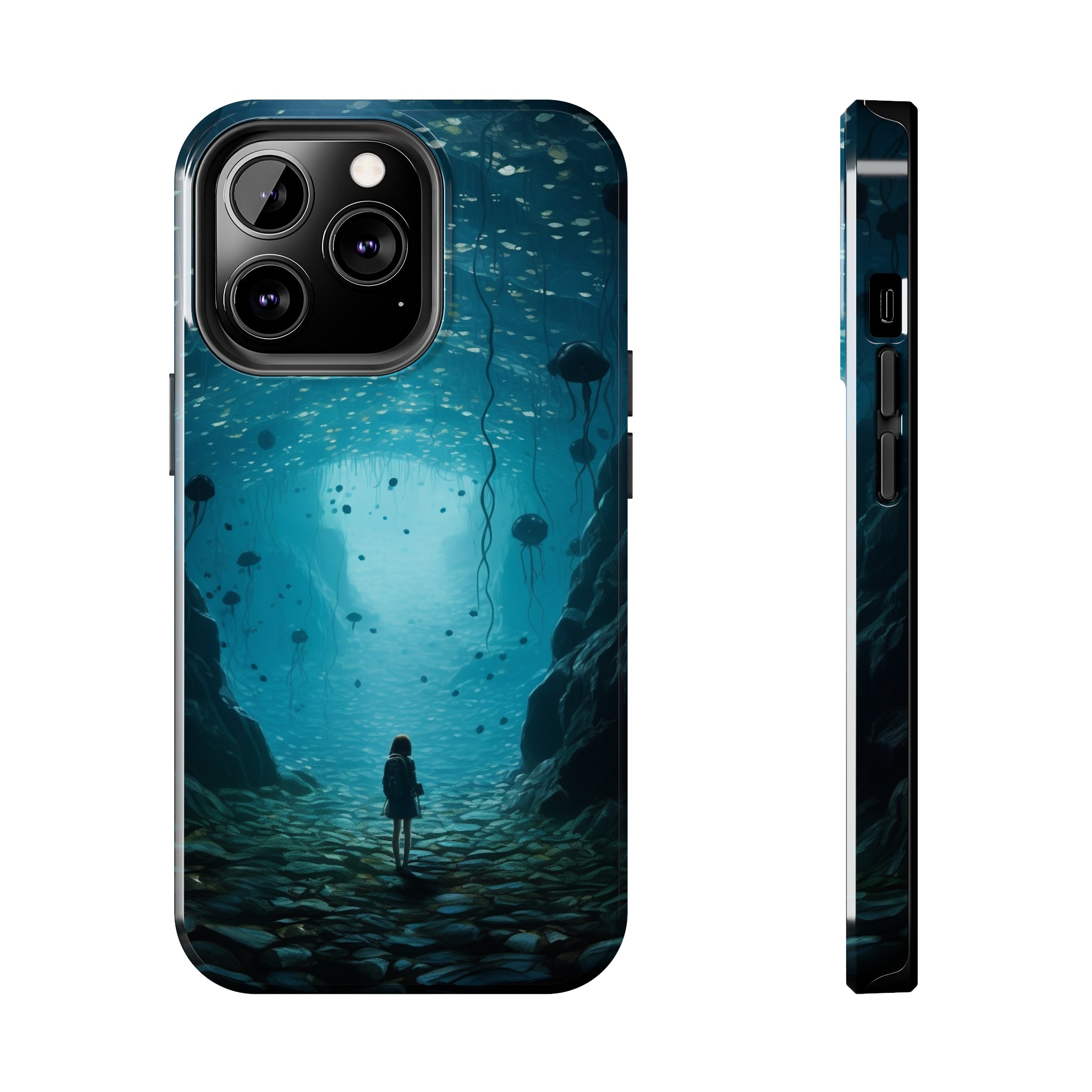 Girl in Abyss: Impact-Resistant iPhone Case