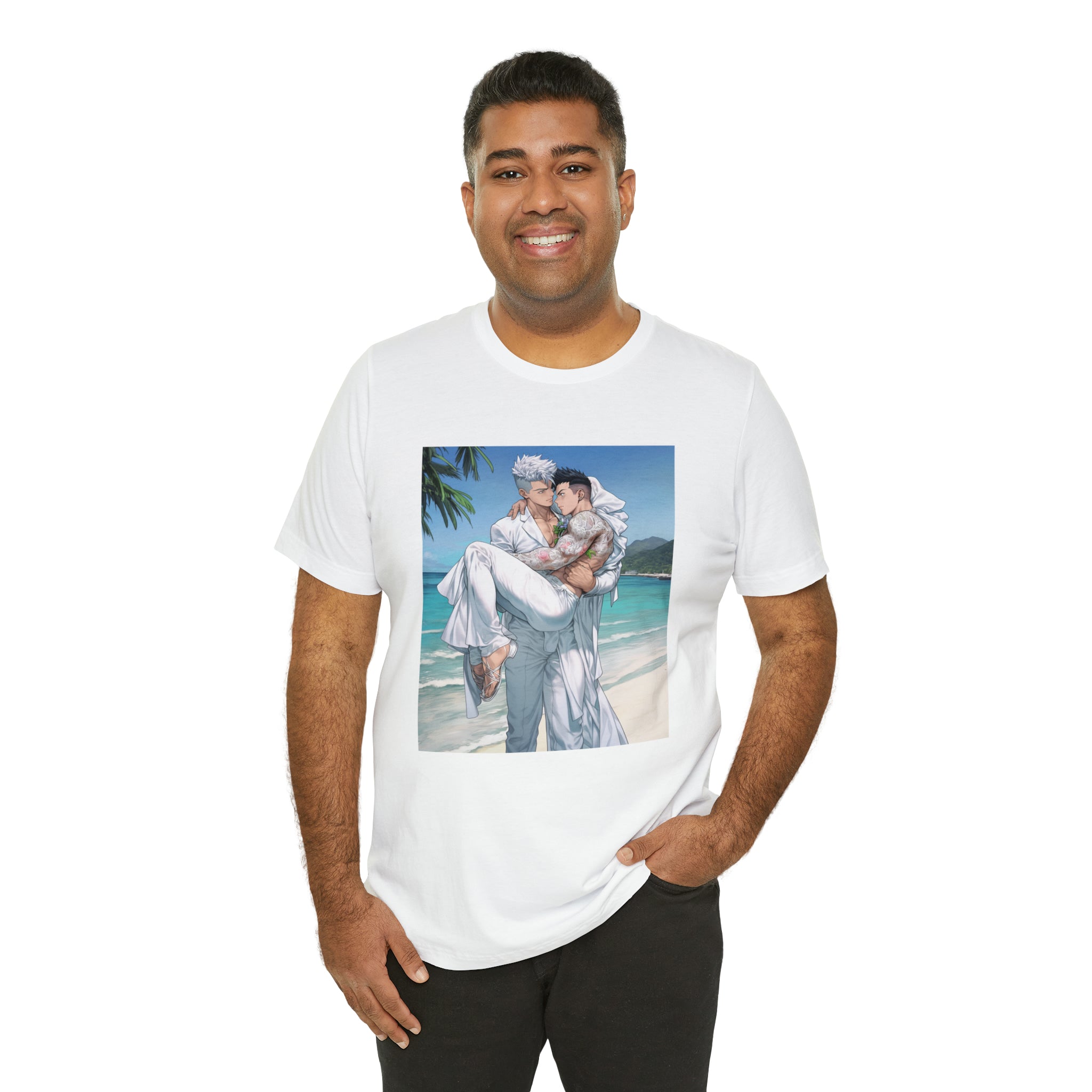 Seoul Beach Vibes Tattoos Guys Wedding Short Sleeve Tee