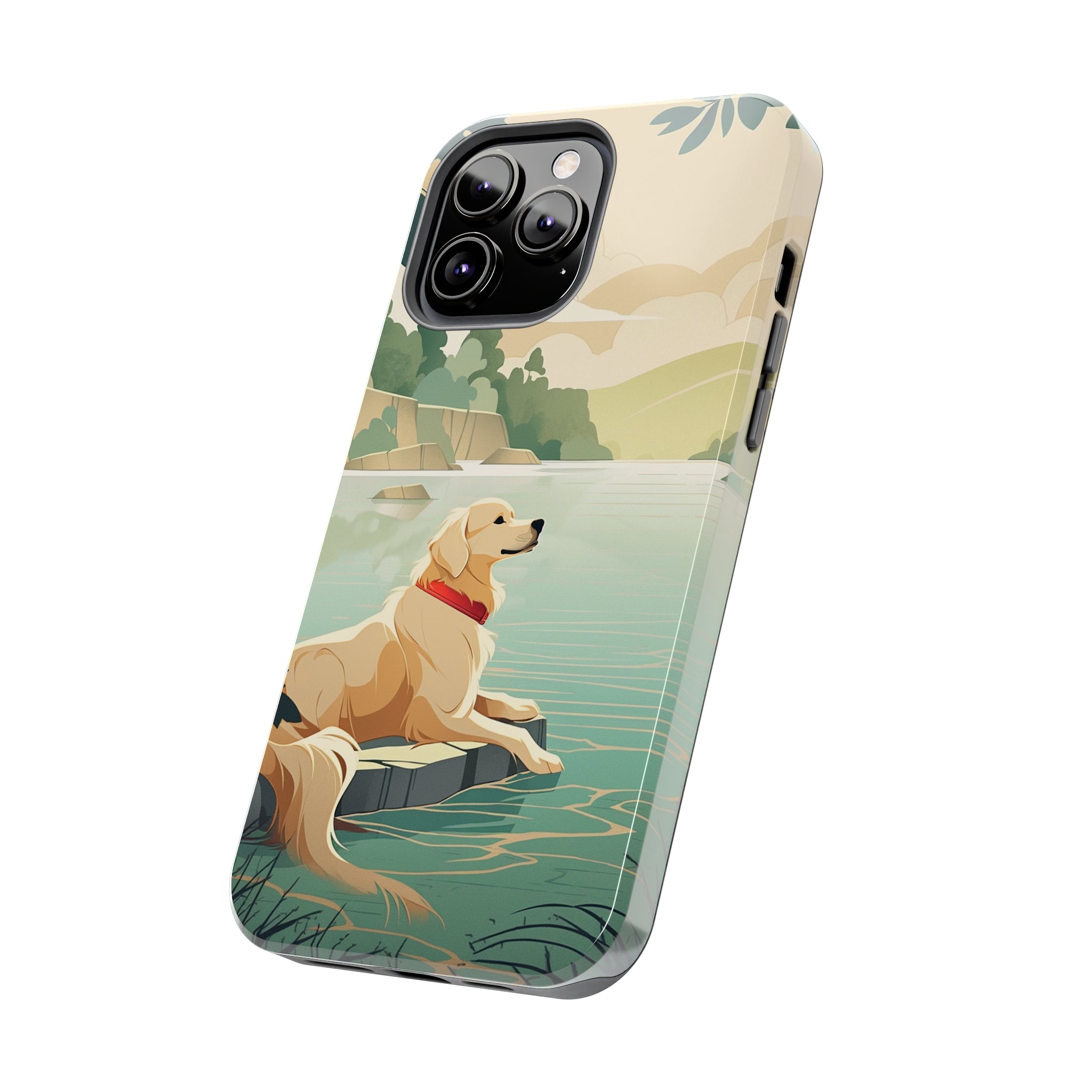 Golden Retriever Love: Impact-Resistant iPhone Case