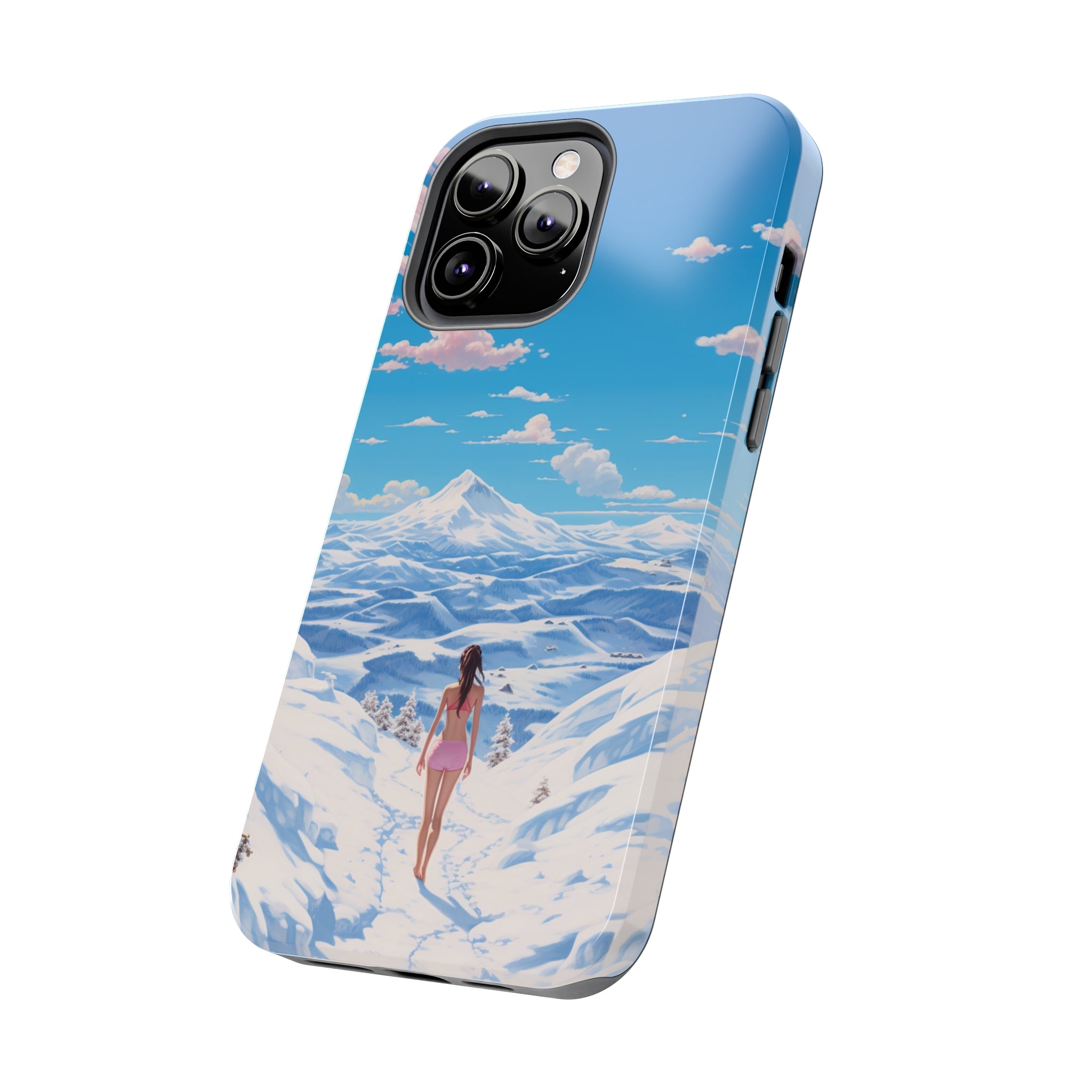 Snowy Majesty: Impact-Resistant iPhone Case