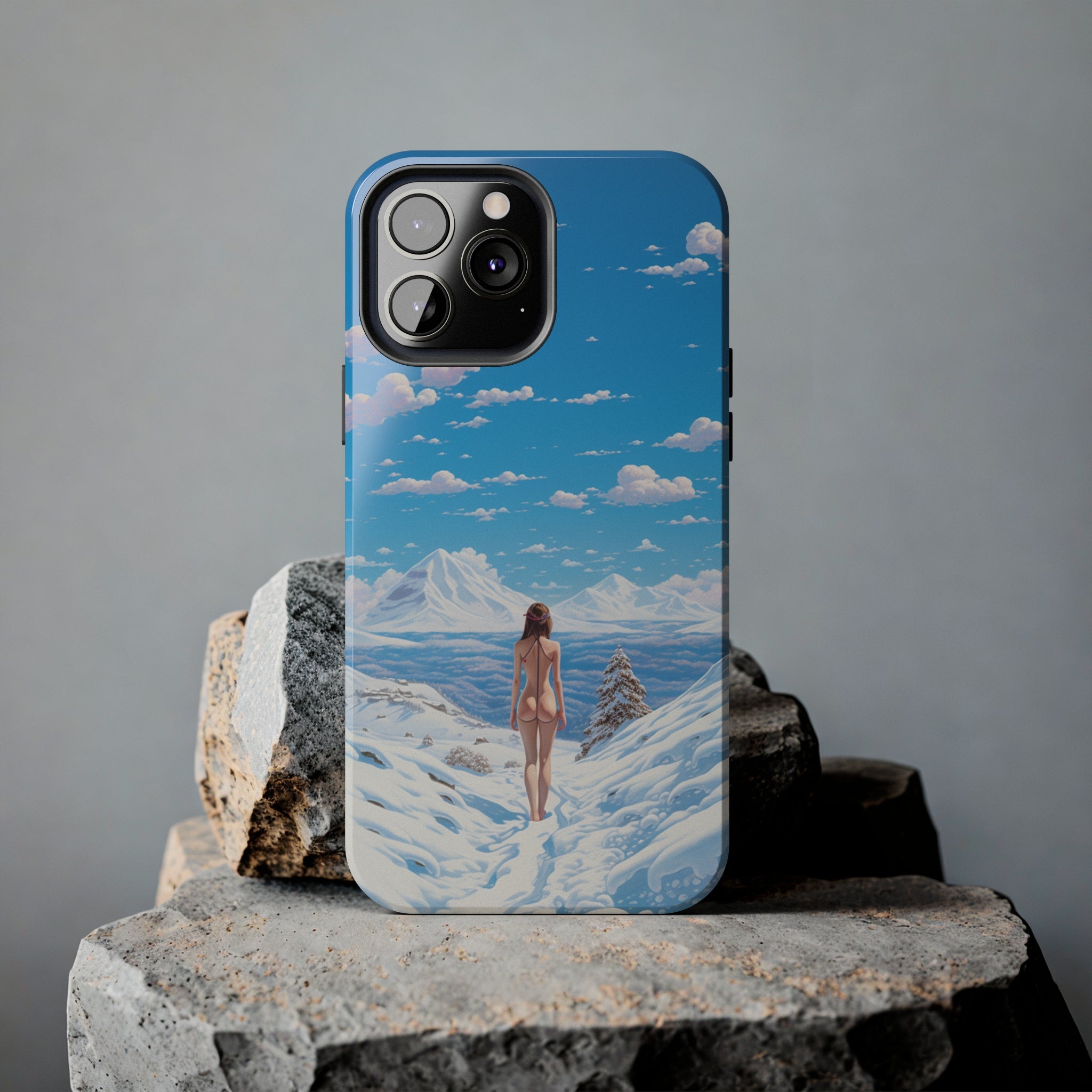 Snowy Majesty: Impact-Resistant iPhone Case