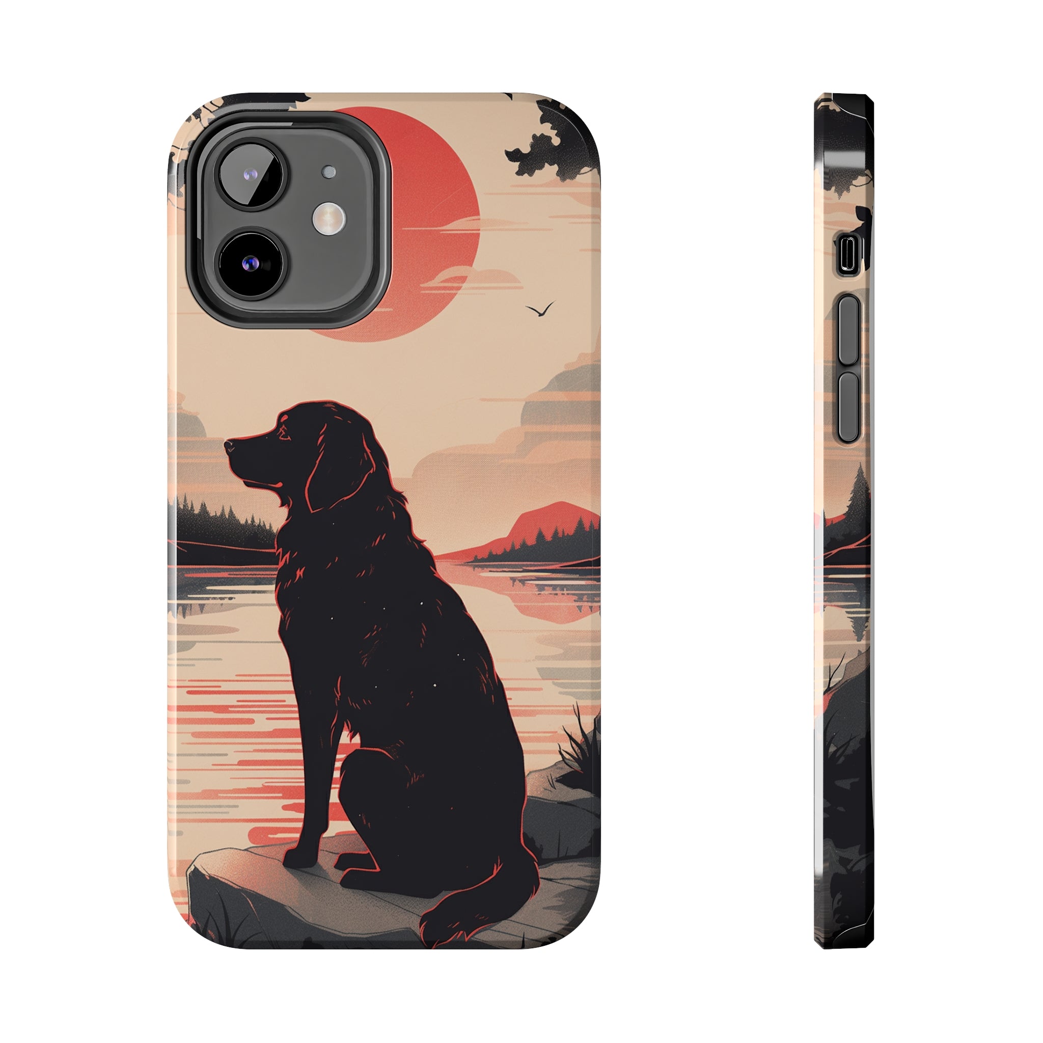 Golden Retriever Love - Dark Mode: Impact-Resistant iPhone Case