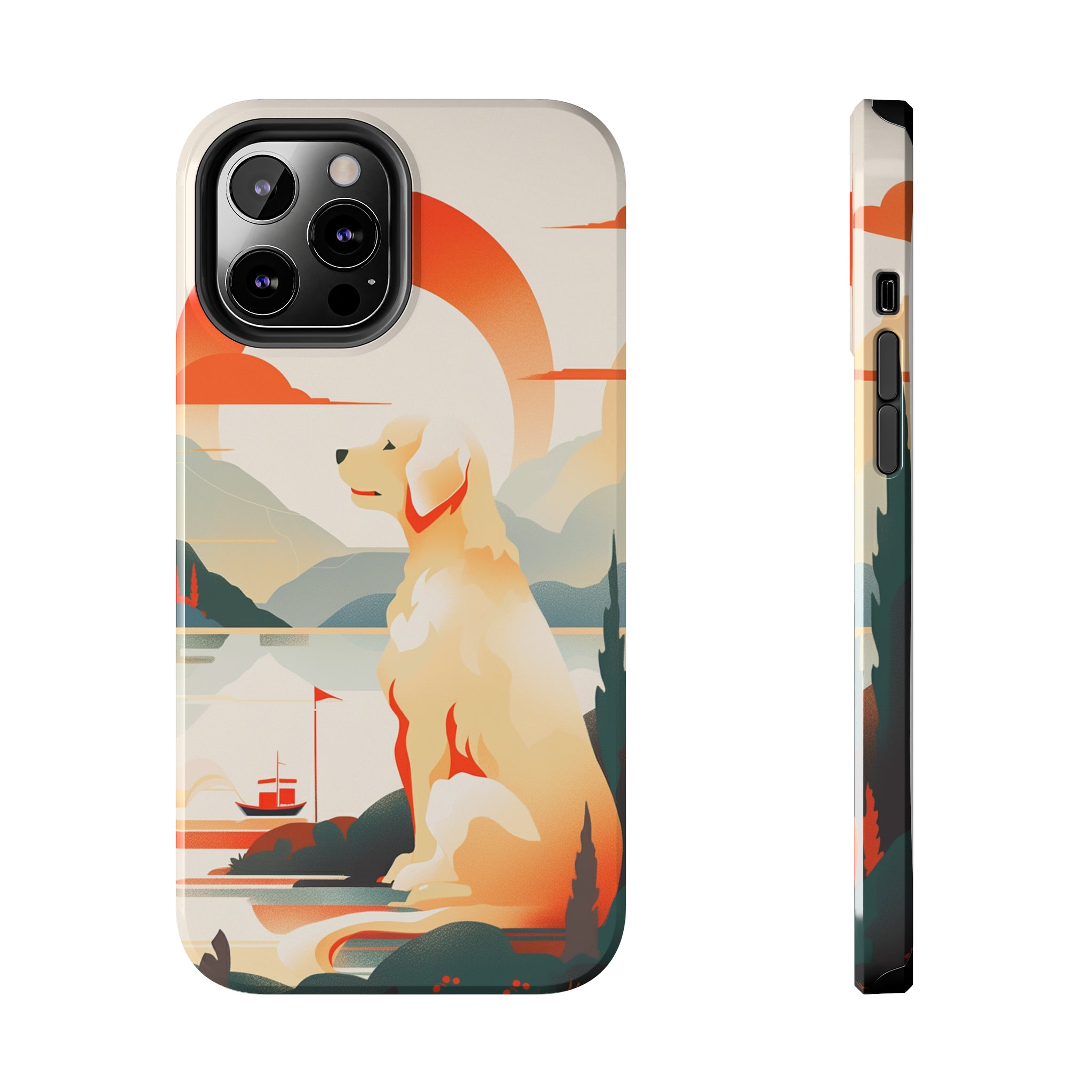 Golden Retriever Love: Impact-Resistant iPhone Case