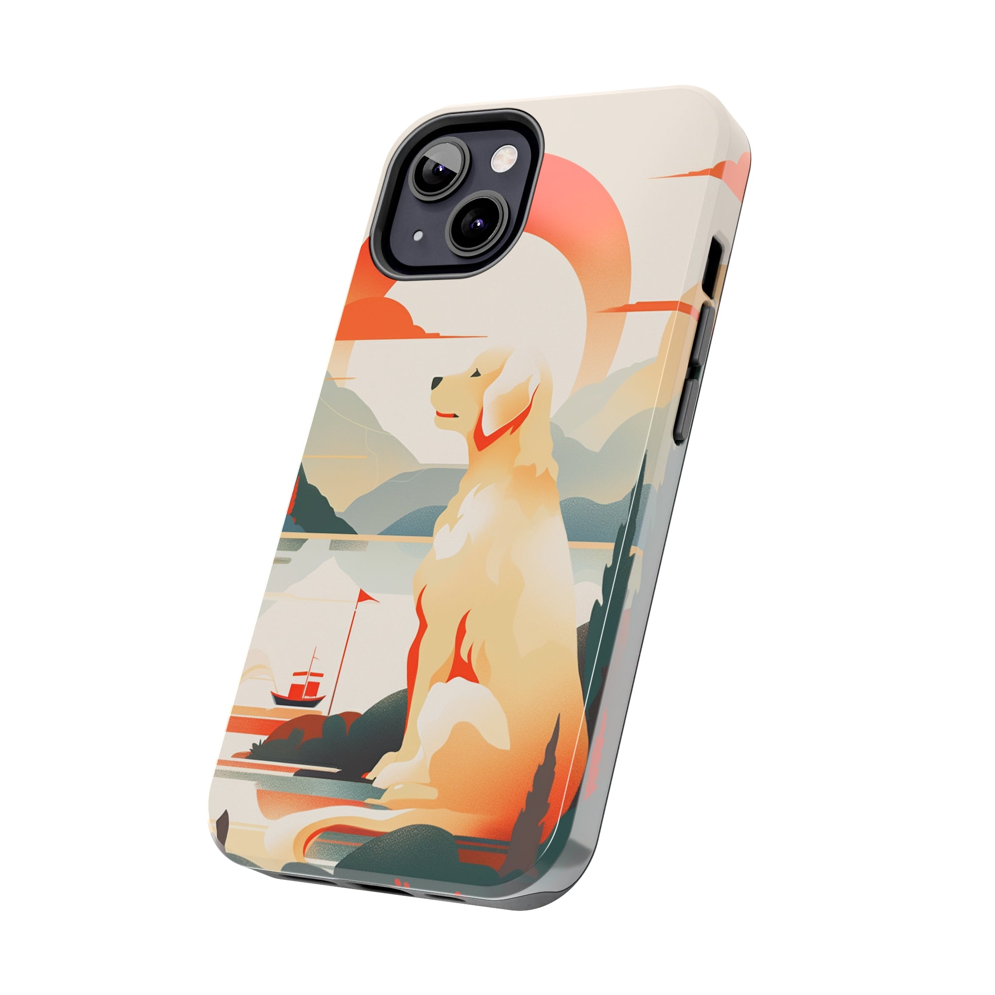 Golden Retriever Love: Impact-Resistant iPhone Case