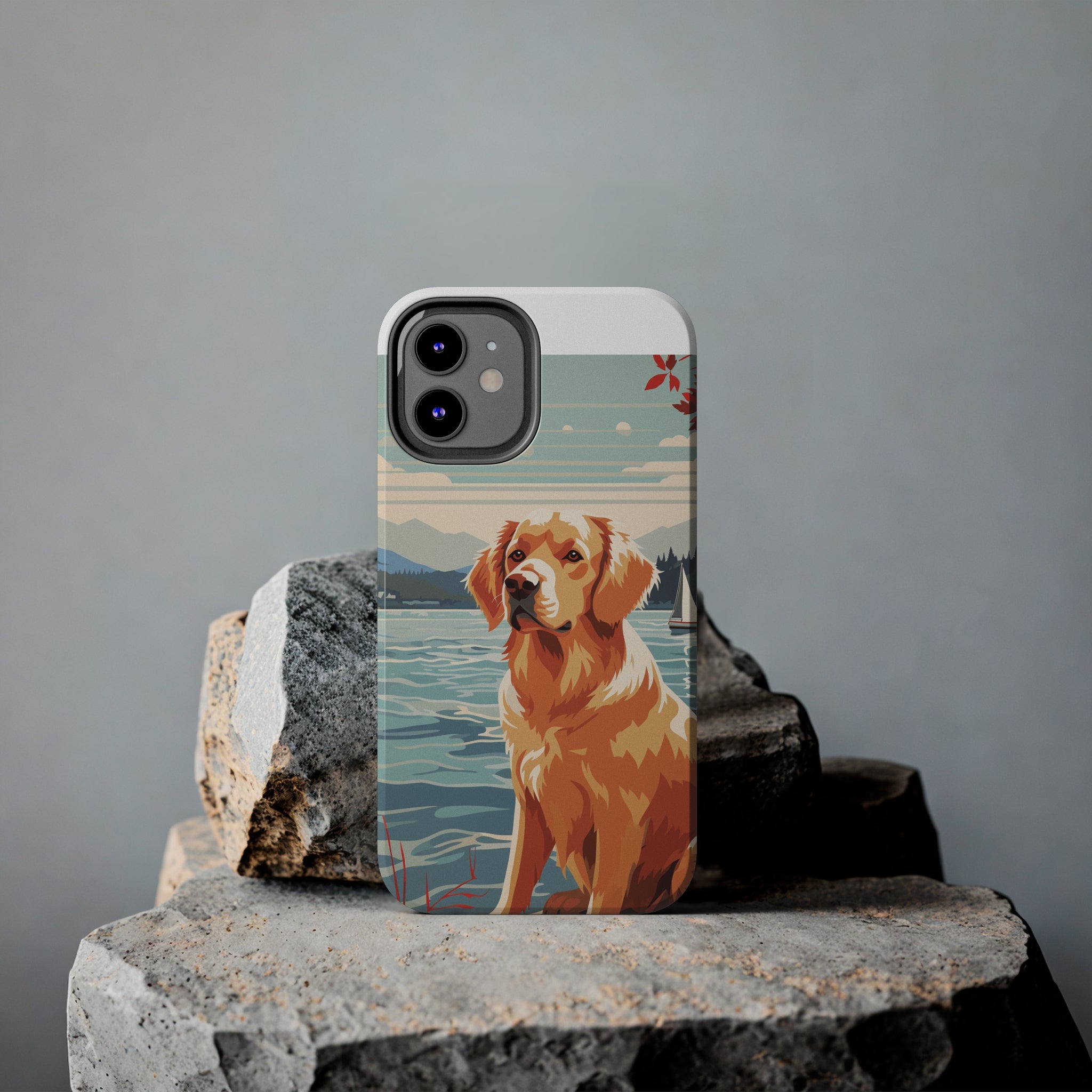 Golden Retriever Love: Impact-Resistant iPhone Case