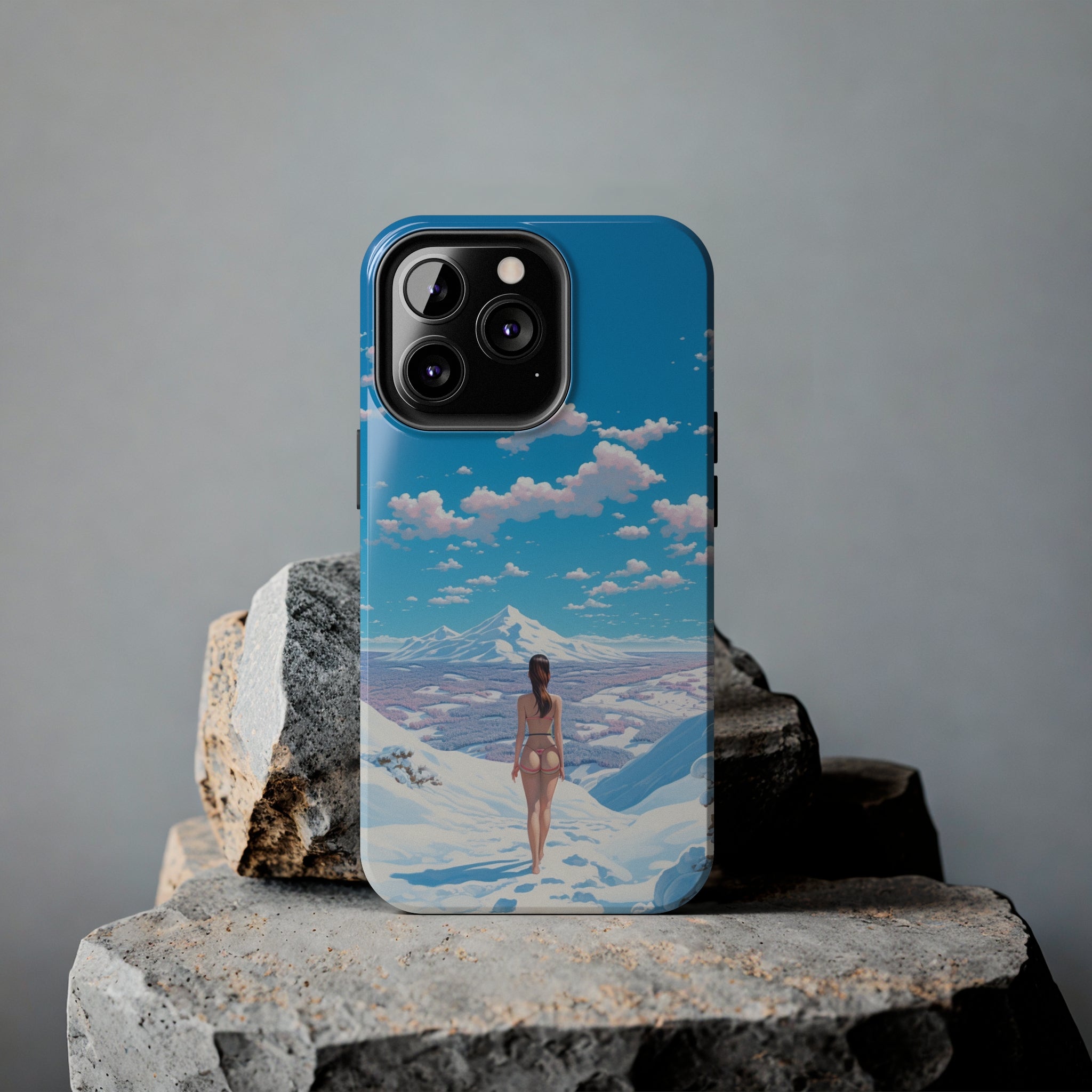 Snowy Majesty: Impact-Resistant iPhone case