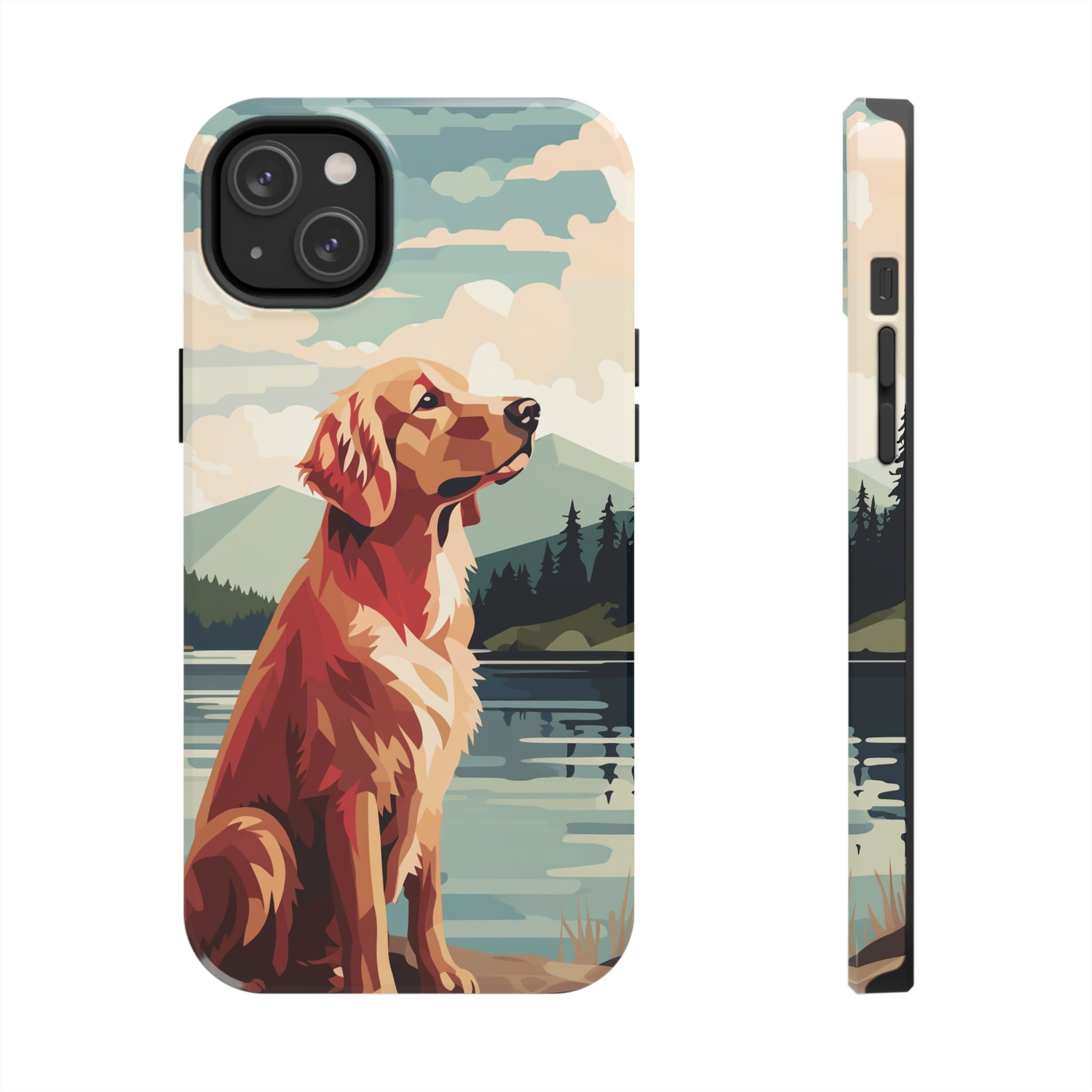 Golden Retriever Love: Impact-Resistant iPhone Case