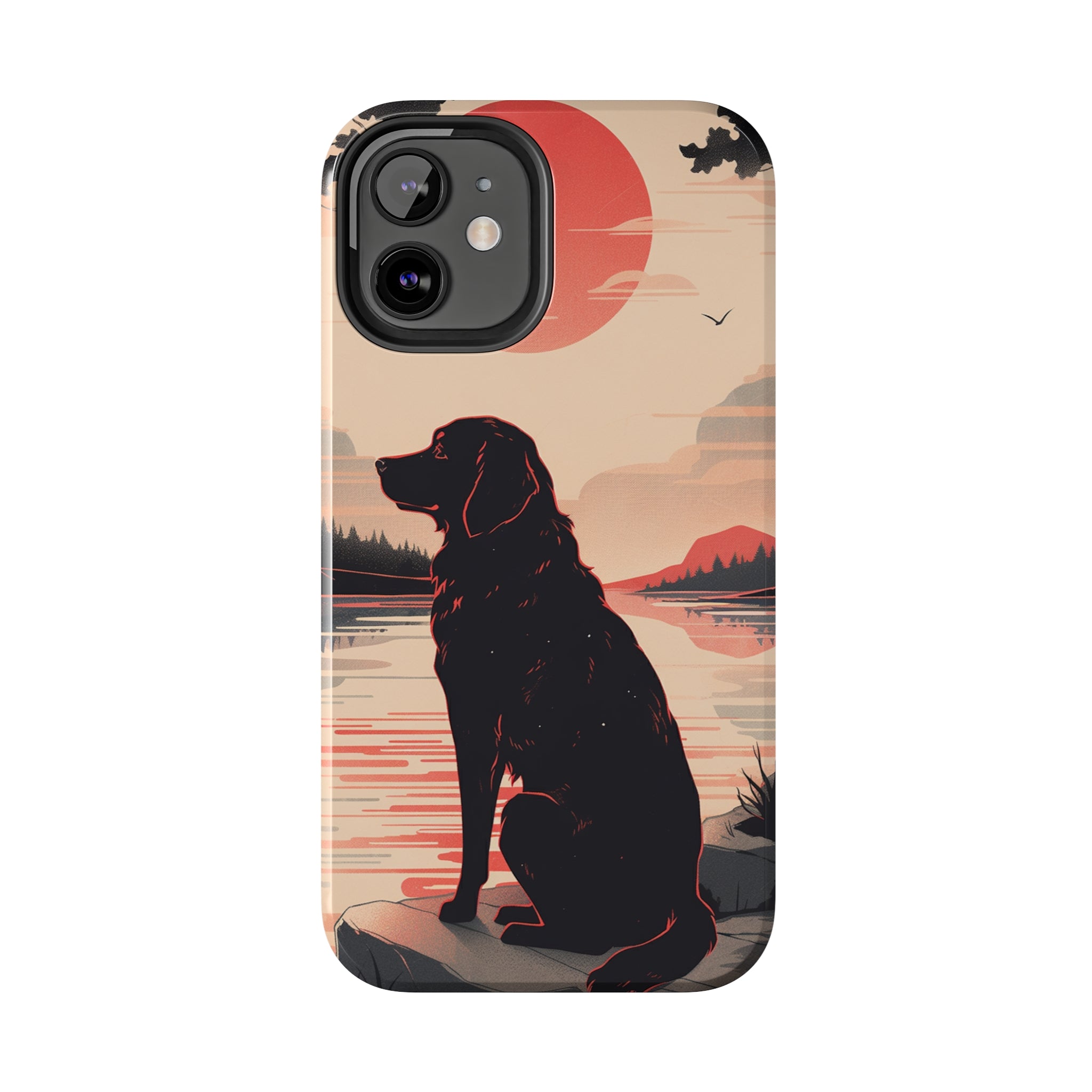 Golden Retriever Love - Dark Mode: Impact-Resistant iPhone Case