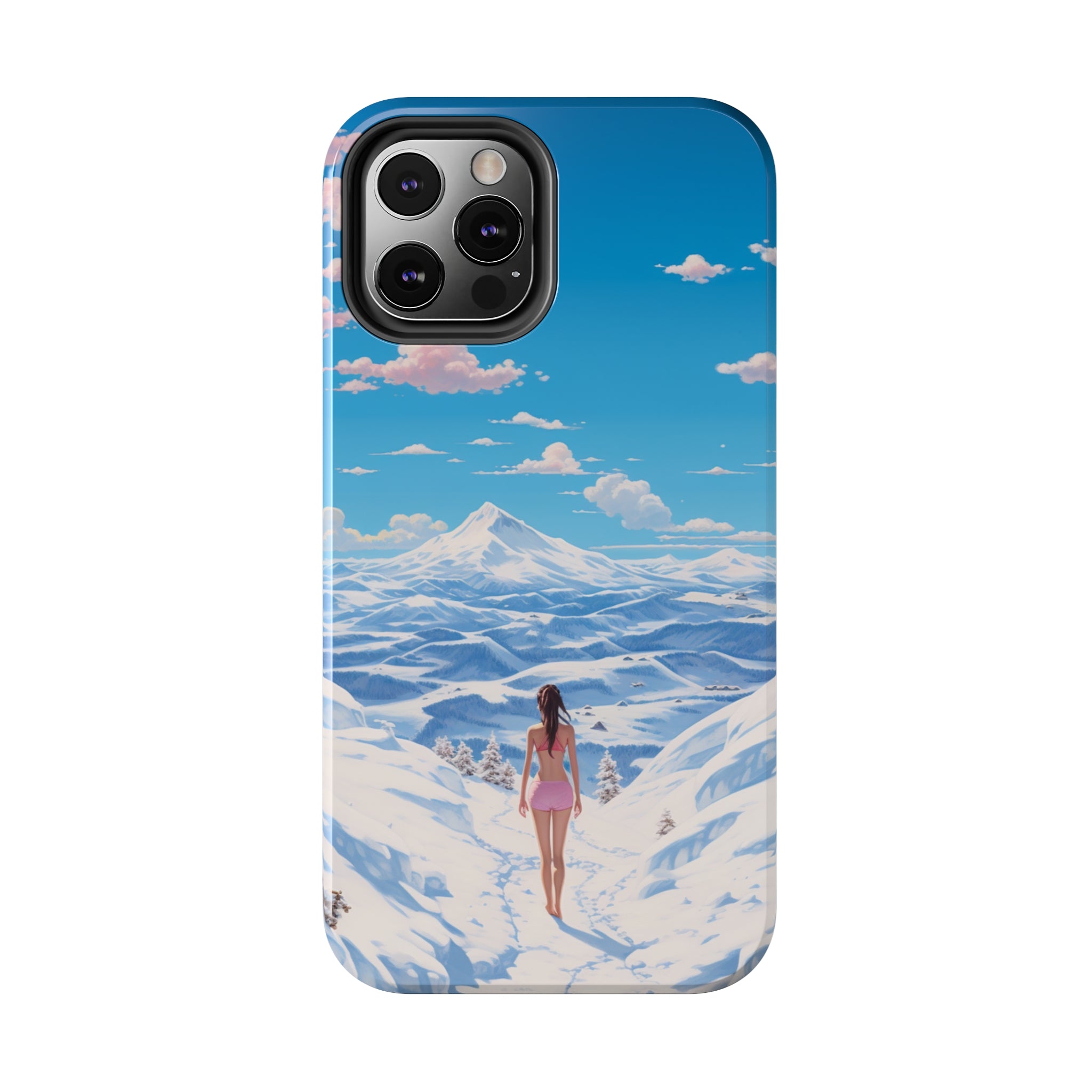 Snowy Majesty: Impact-Resistant iPhone Case