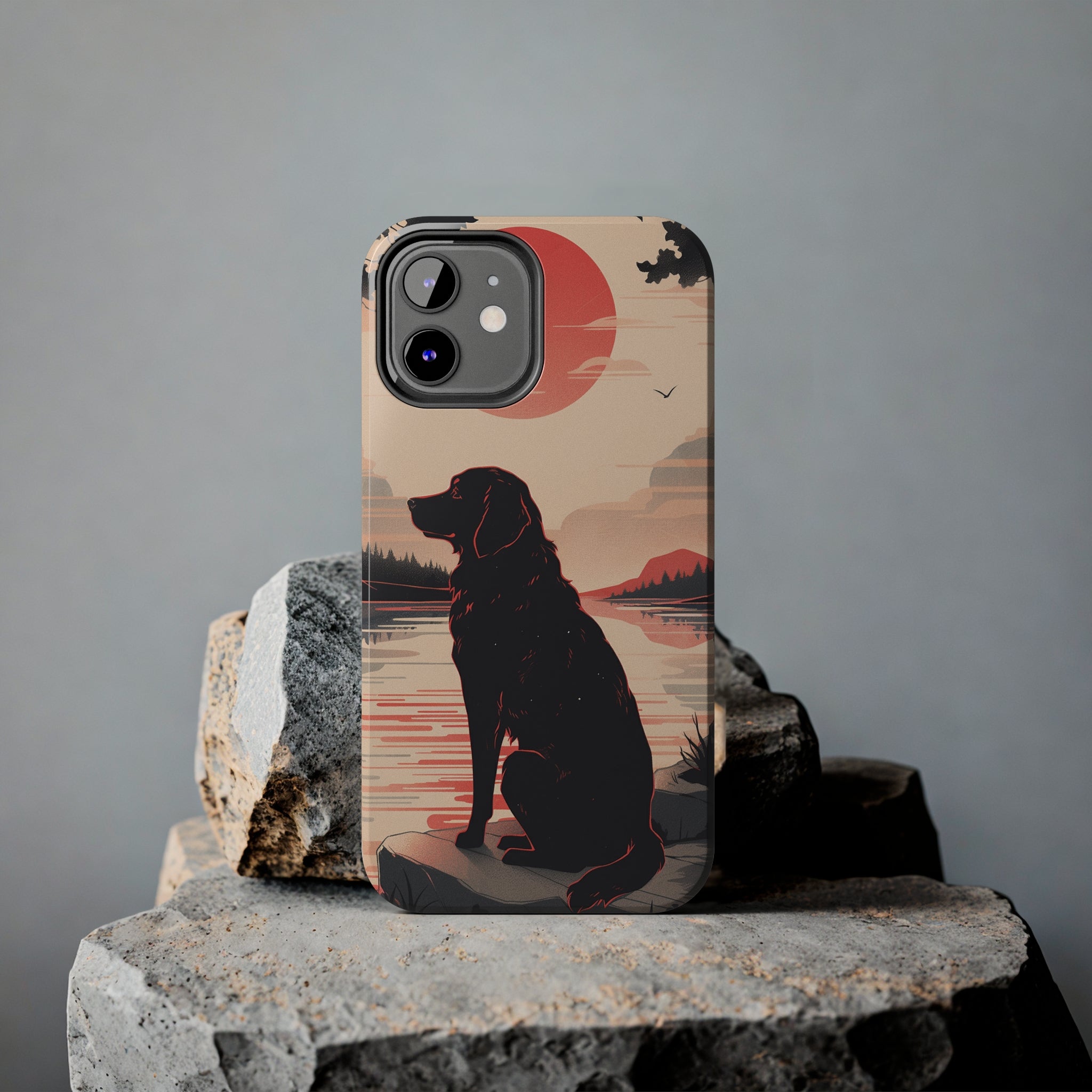 Golden Retriever Love - Dark Mode: Impact-Resistant iPhone Case