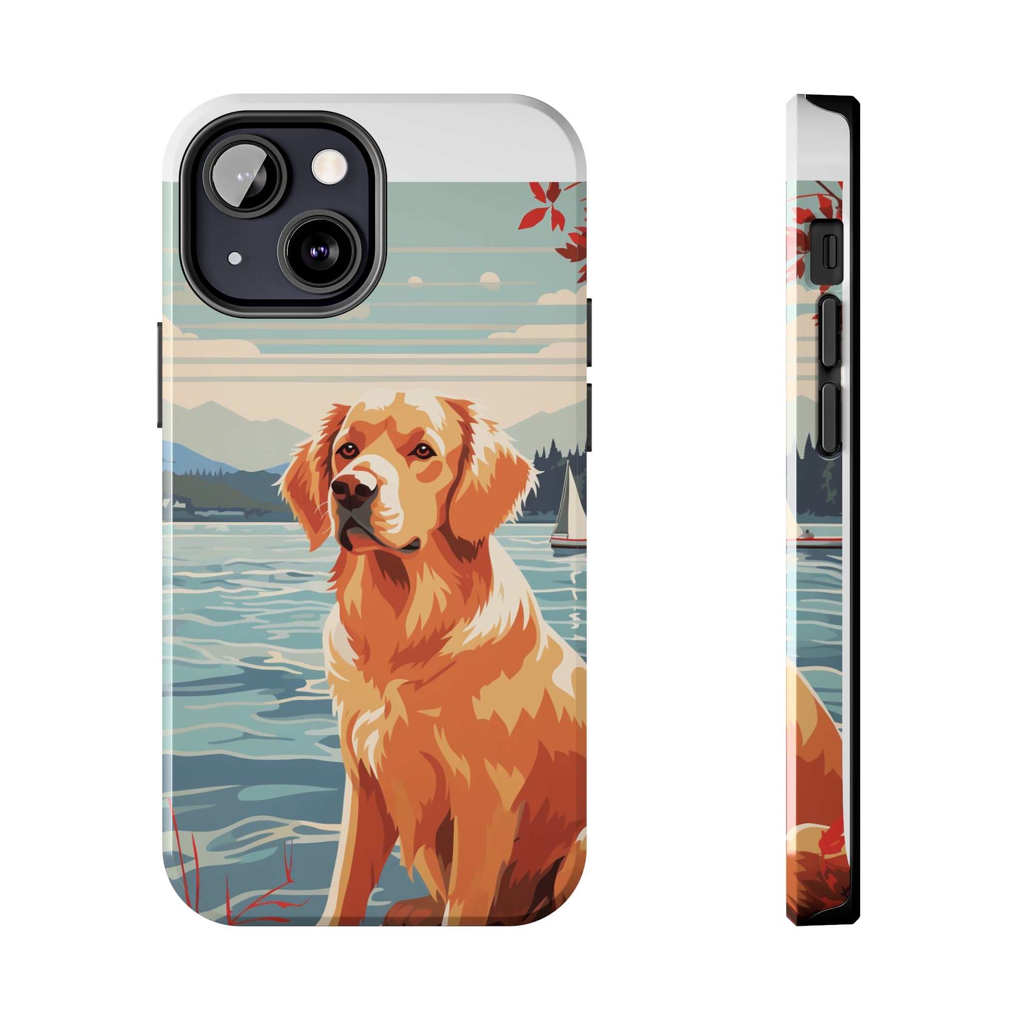 Golden Retriever Love: Impact-Resistant iPhone Case