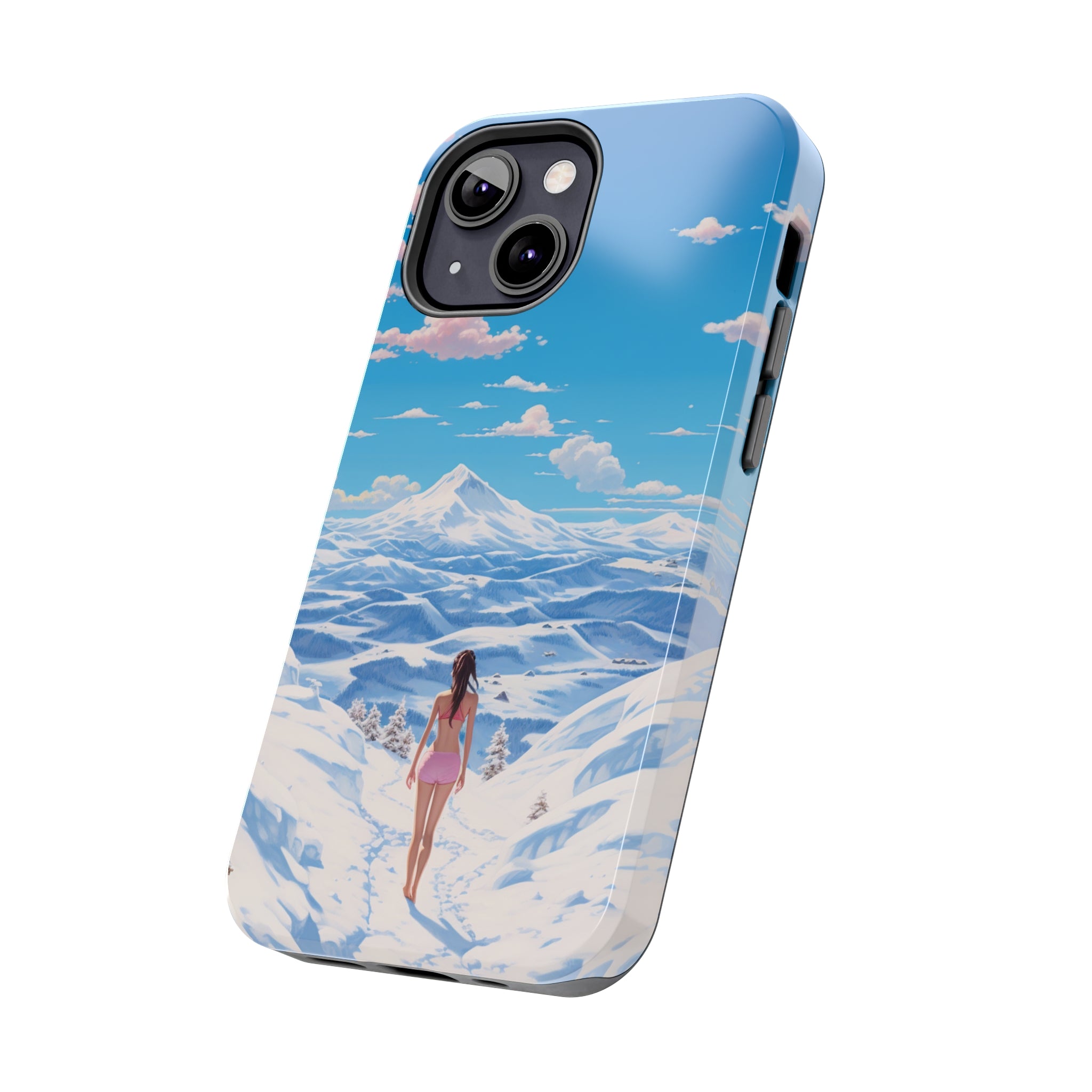 Snowy Majesty: Impact-Resistant iPhone Case