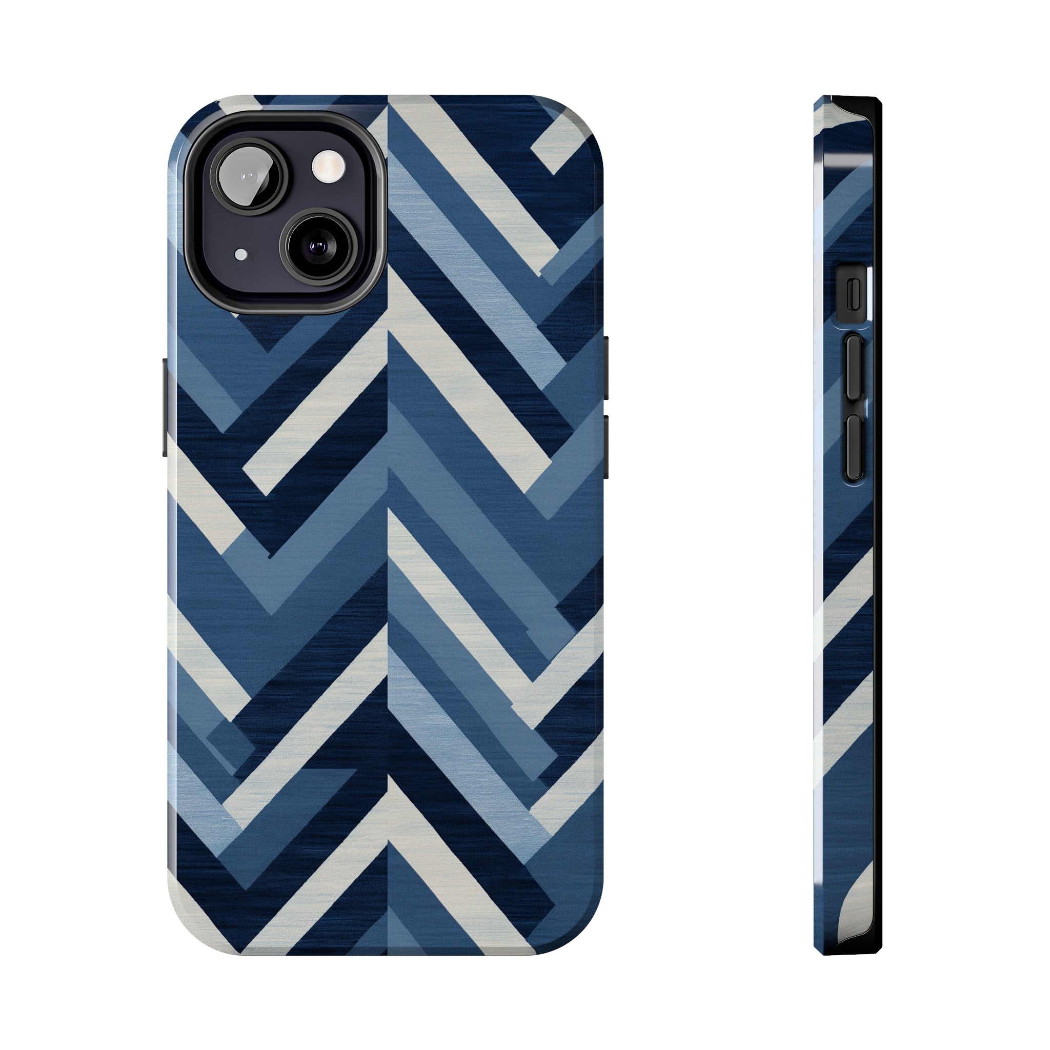 Azure Mosaic: Impact-Resistant iPhone Case