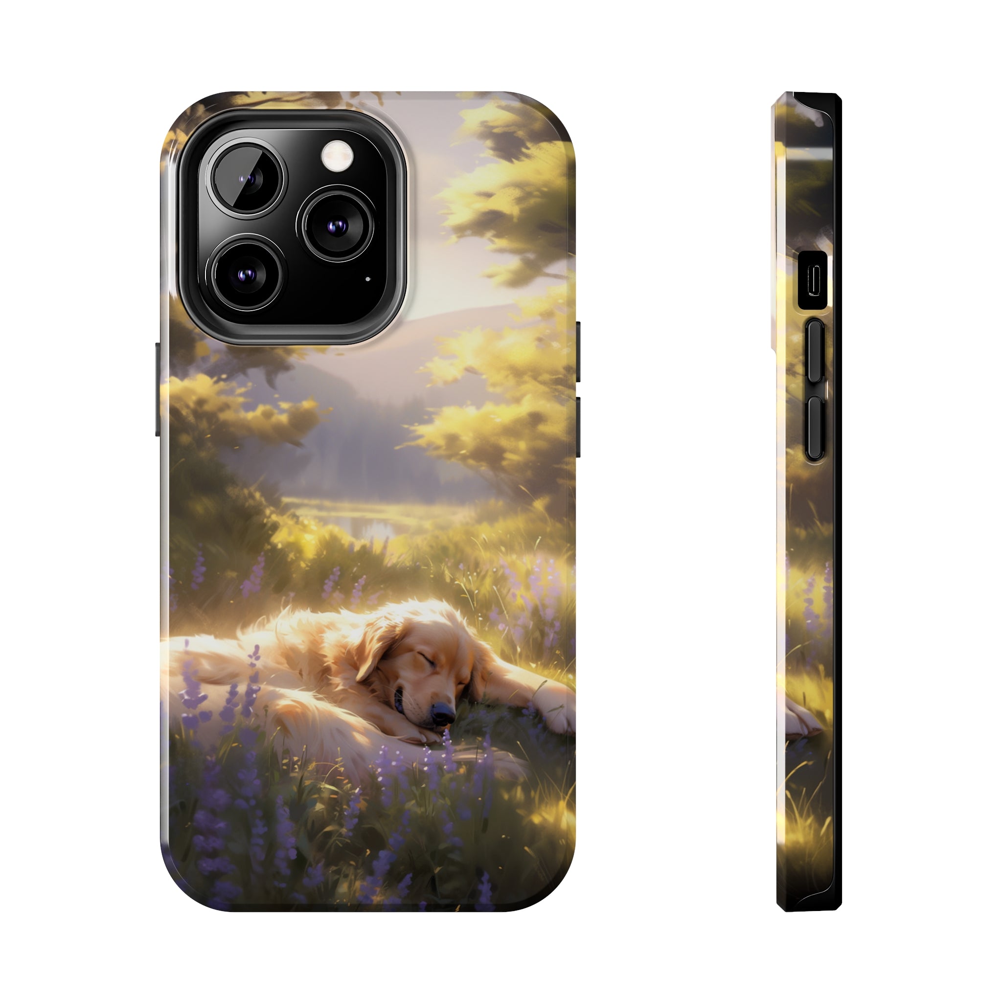 Golden Retriever Love: Impact-Resistant iPhone Case