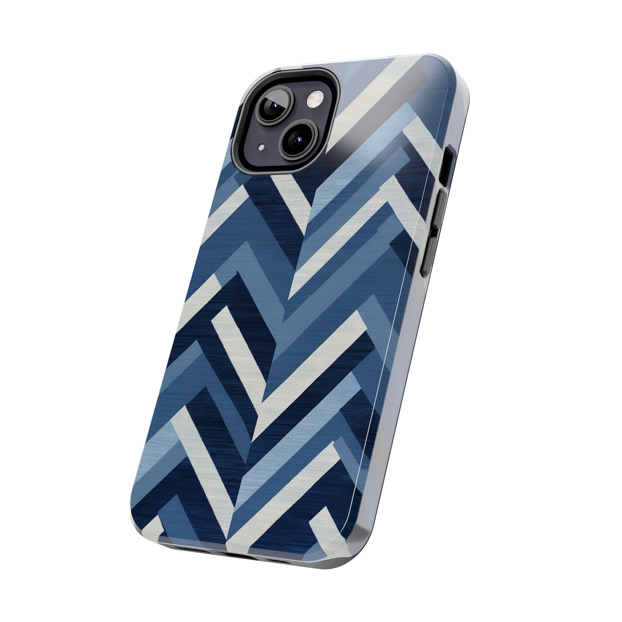 Azure Mosaic: Impact-Resistant iPhone Case