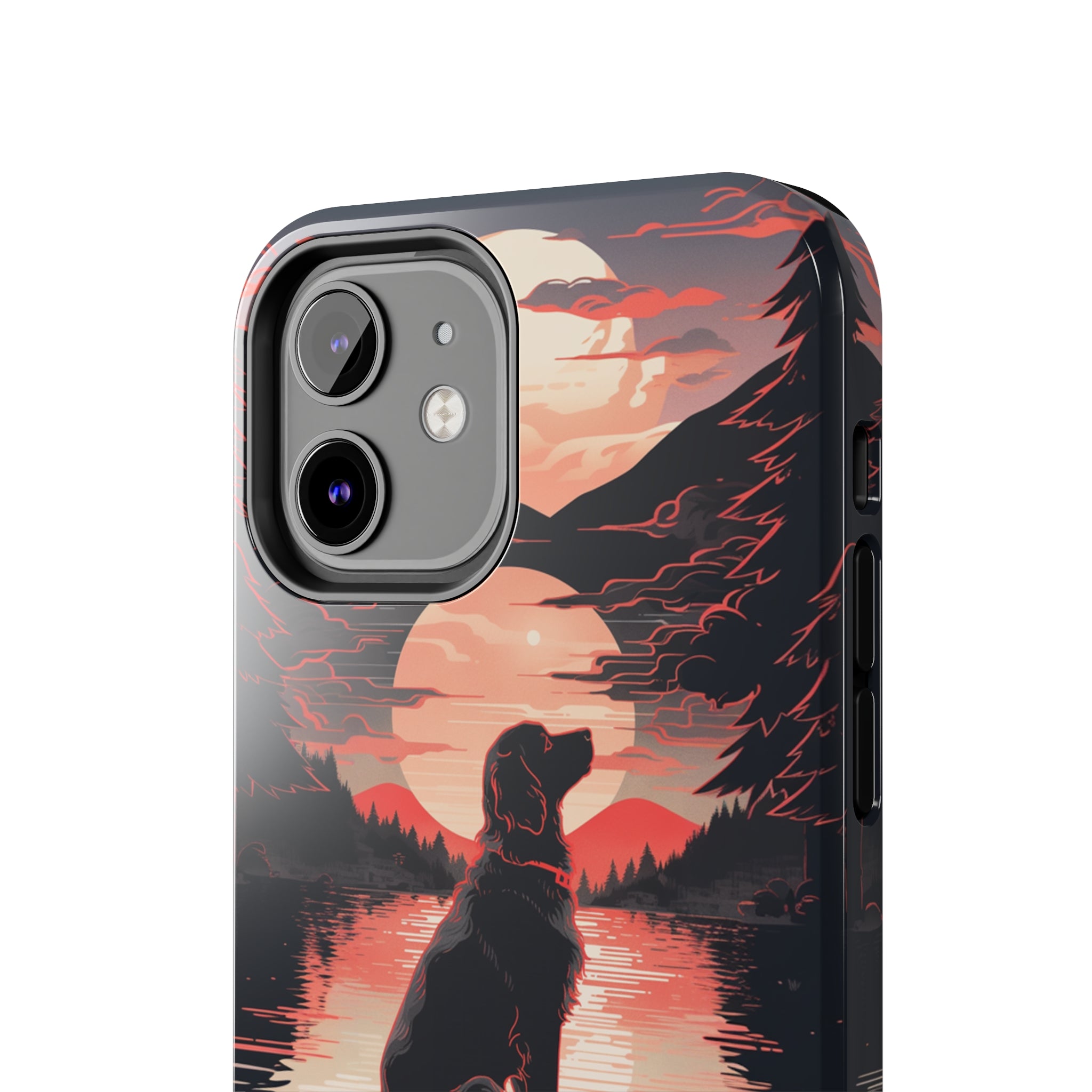 Golden Retriever Love - Dark Mode: Impact-Resistant iPhone Case