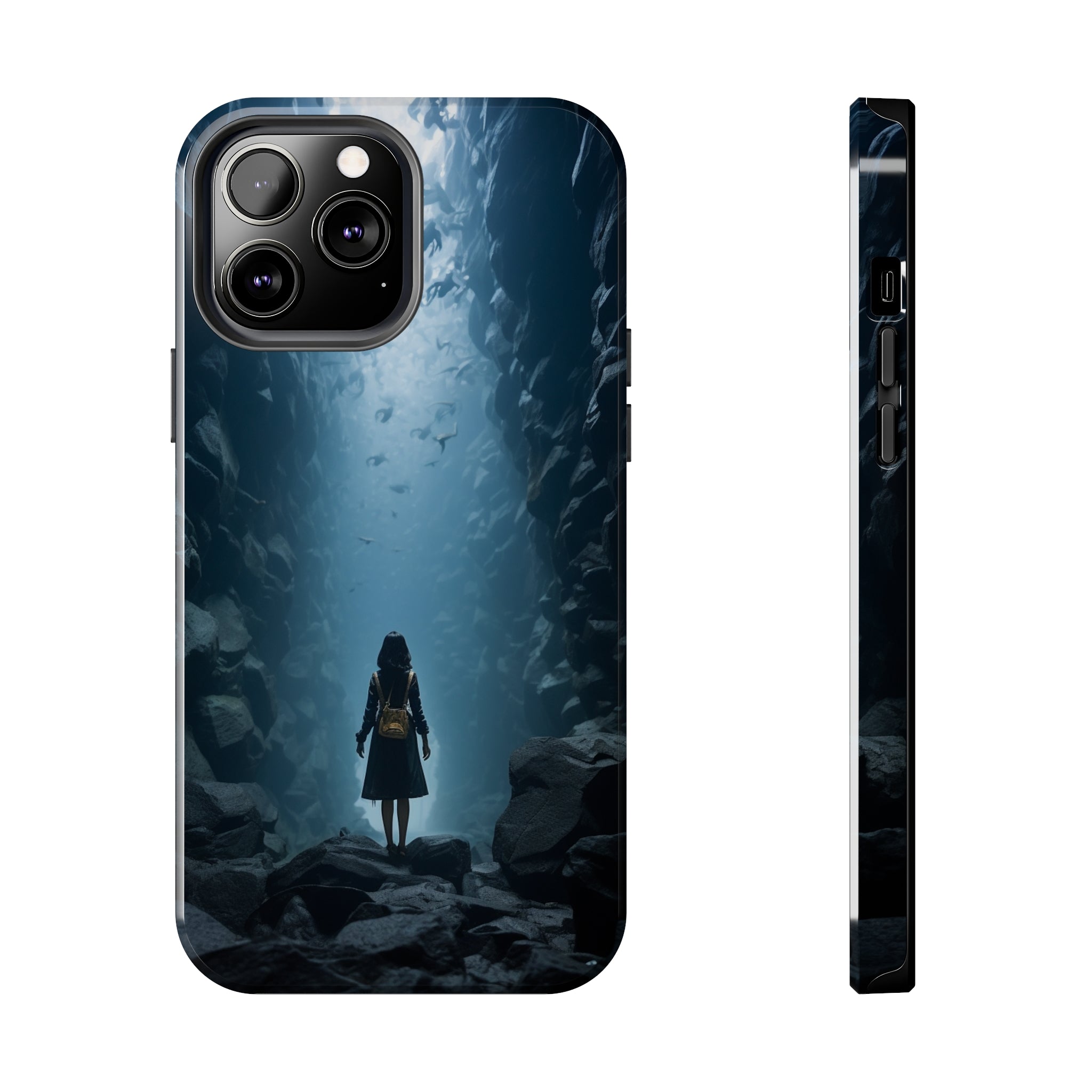 Girl in Abyss: Impact-Resistant iPhone Case