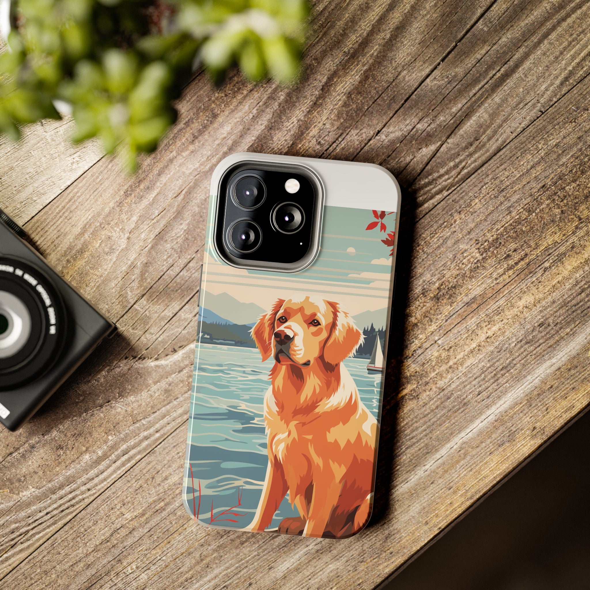 Golden Retriever Love: Impact-Resistant iPhone Case