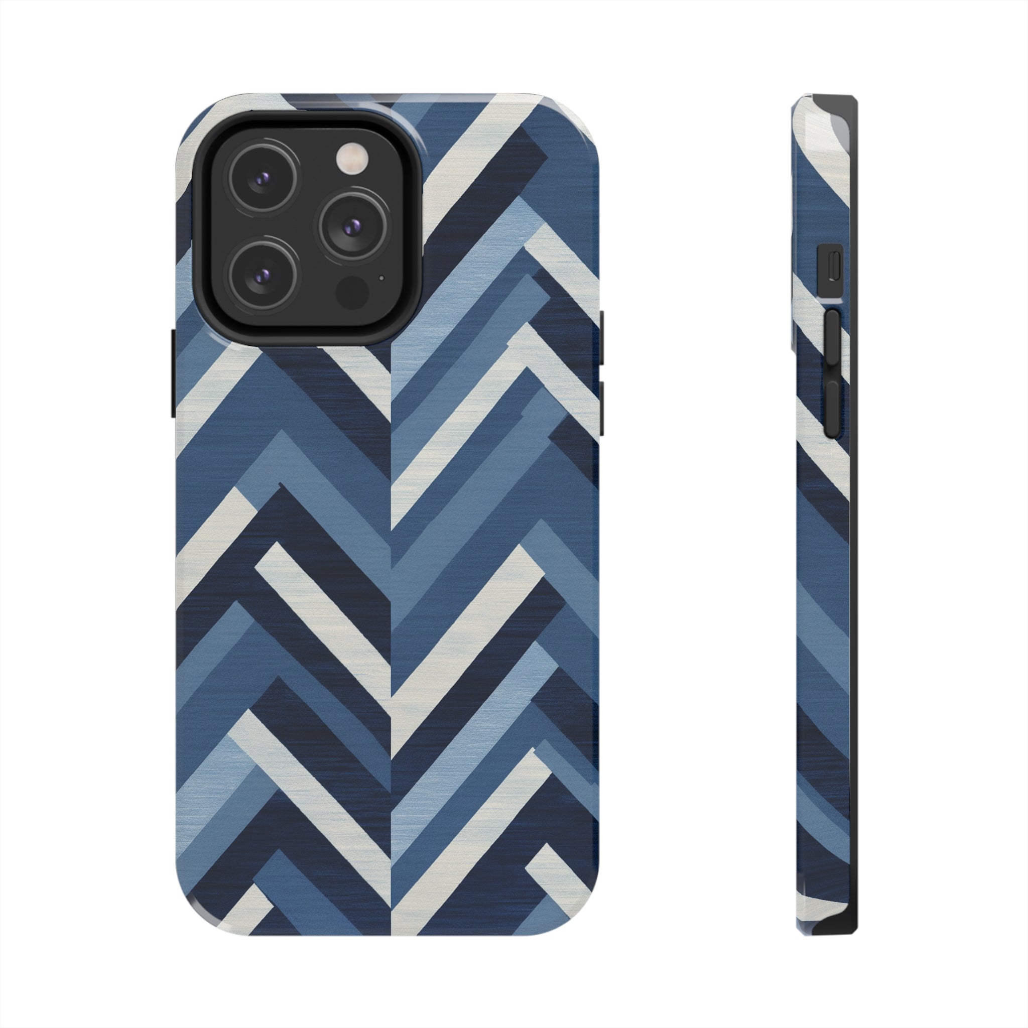 Azure Mosaic: Impact-Resistant iPhone Case