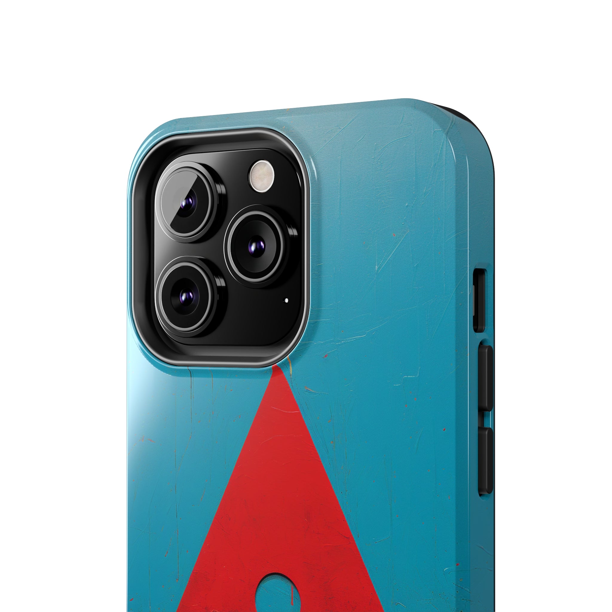 Spooky Red Triangle: Impact-Resistant iPhone Case