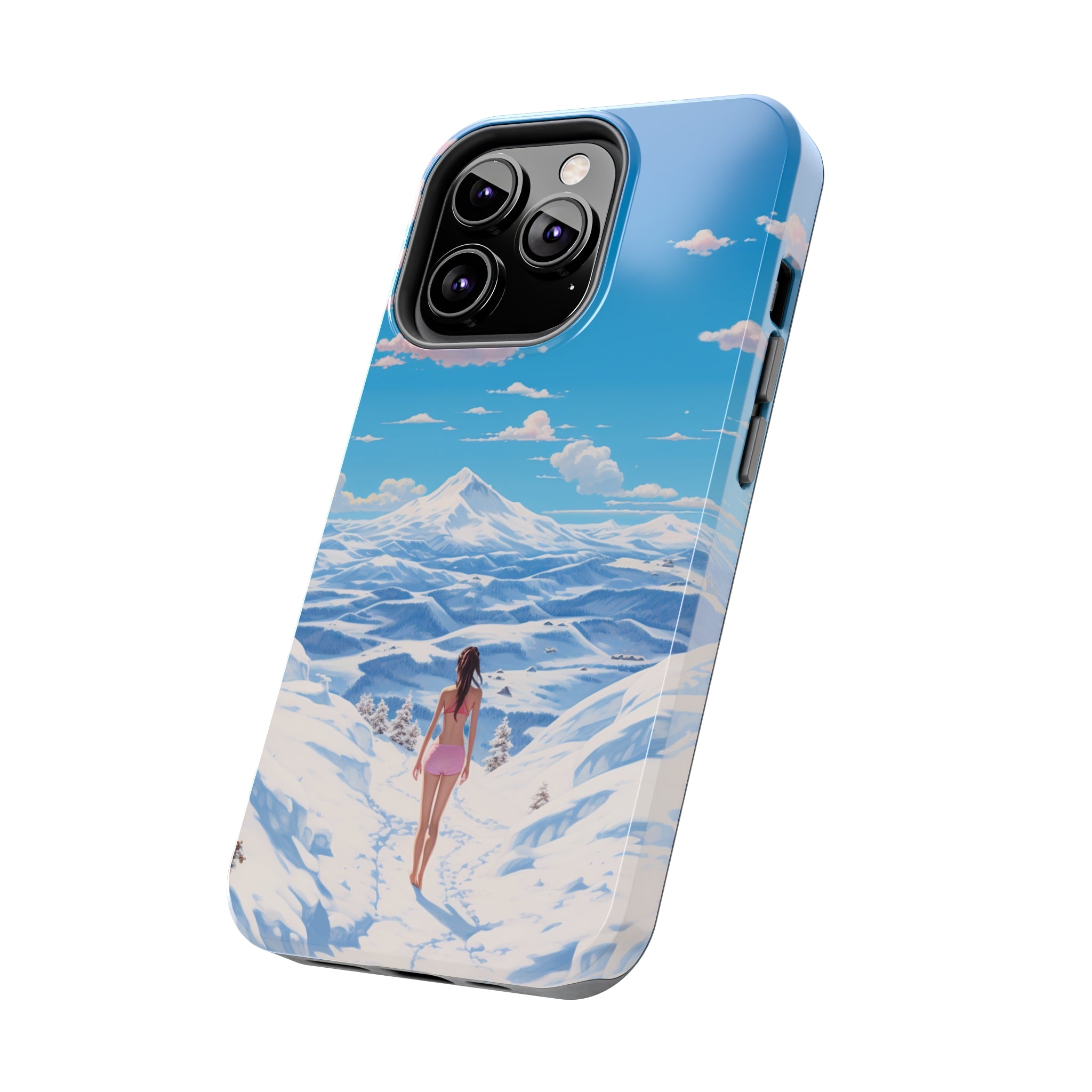 Snowy Majesty: Impact-Resistant iPhone Case