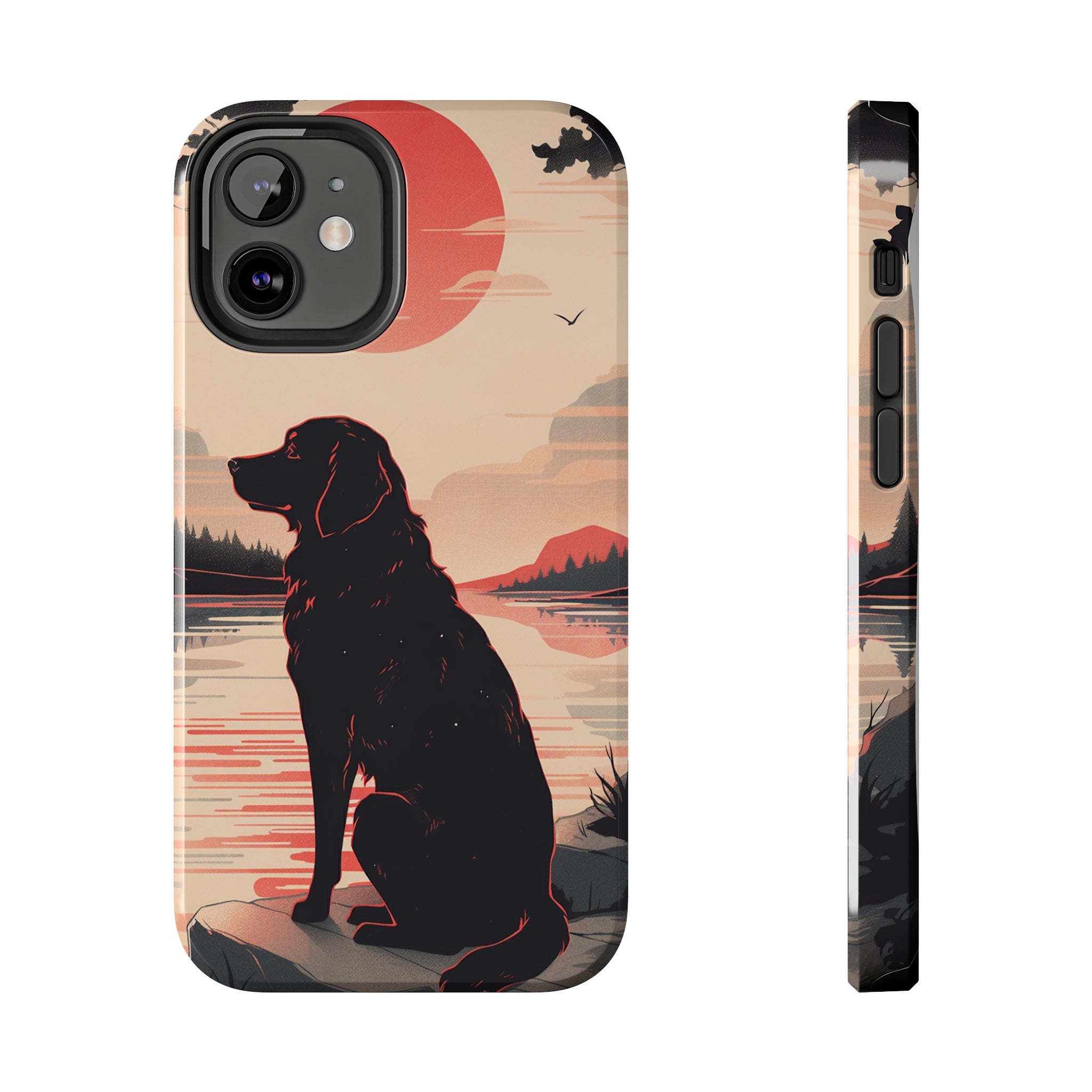 Golden Retriever Love - Dark Mode: Impact-Resistant iPhone Case