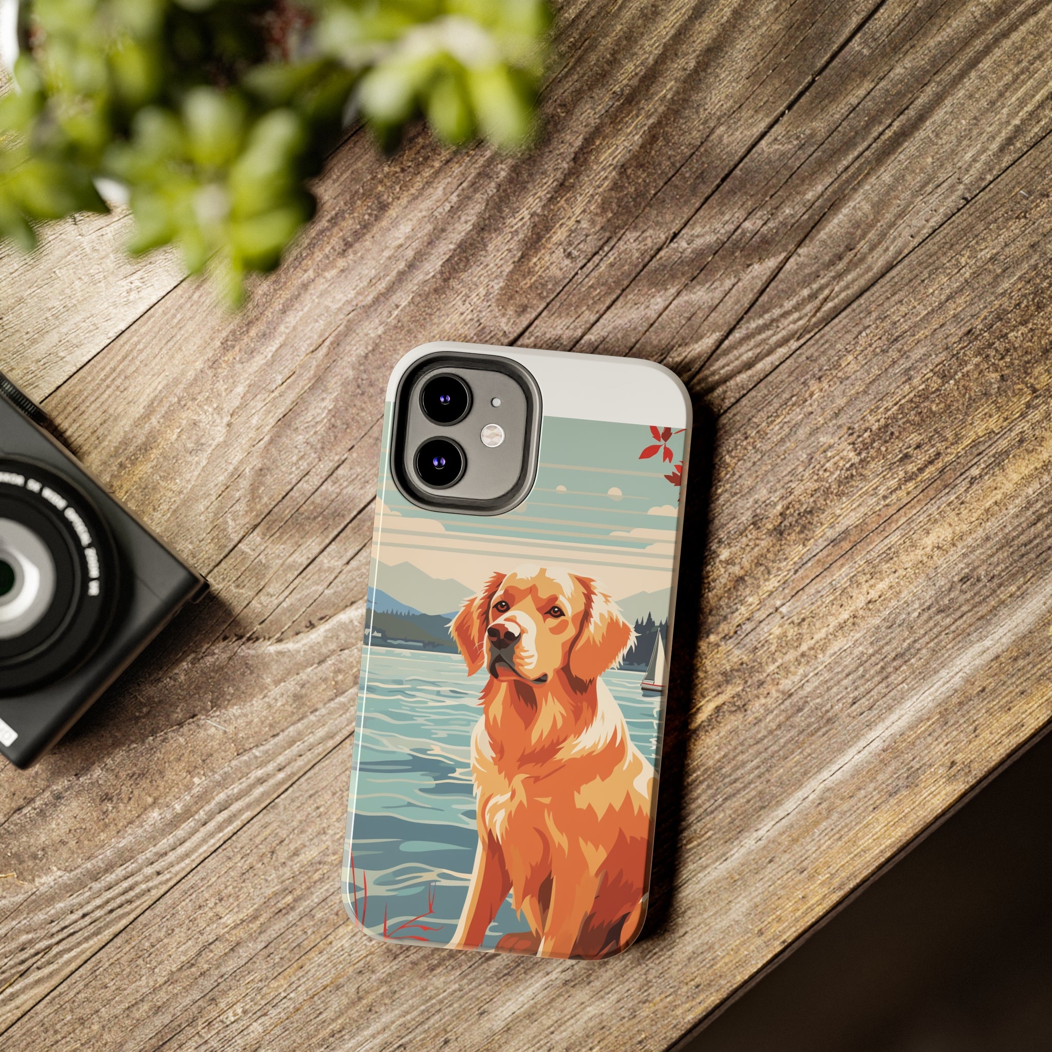 Golden Retriever Love: Impact-Resistant iPhone Case