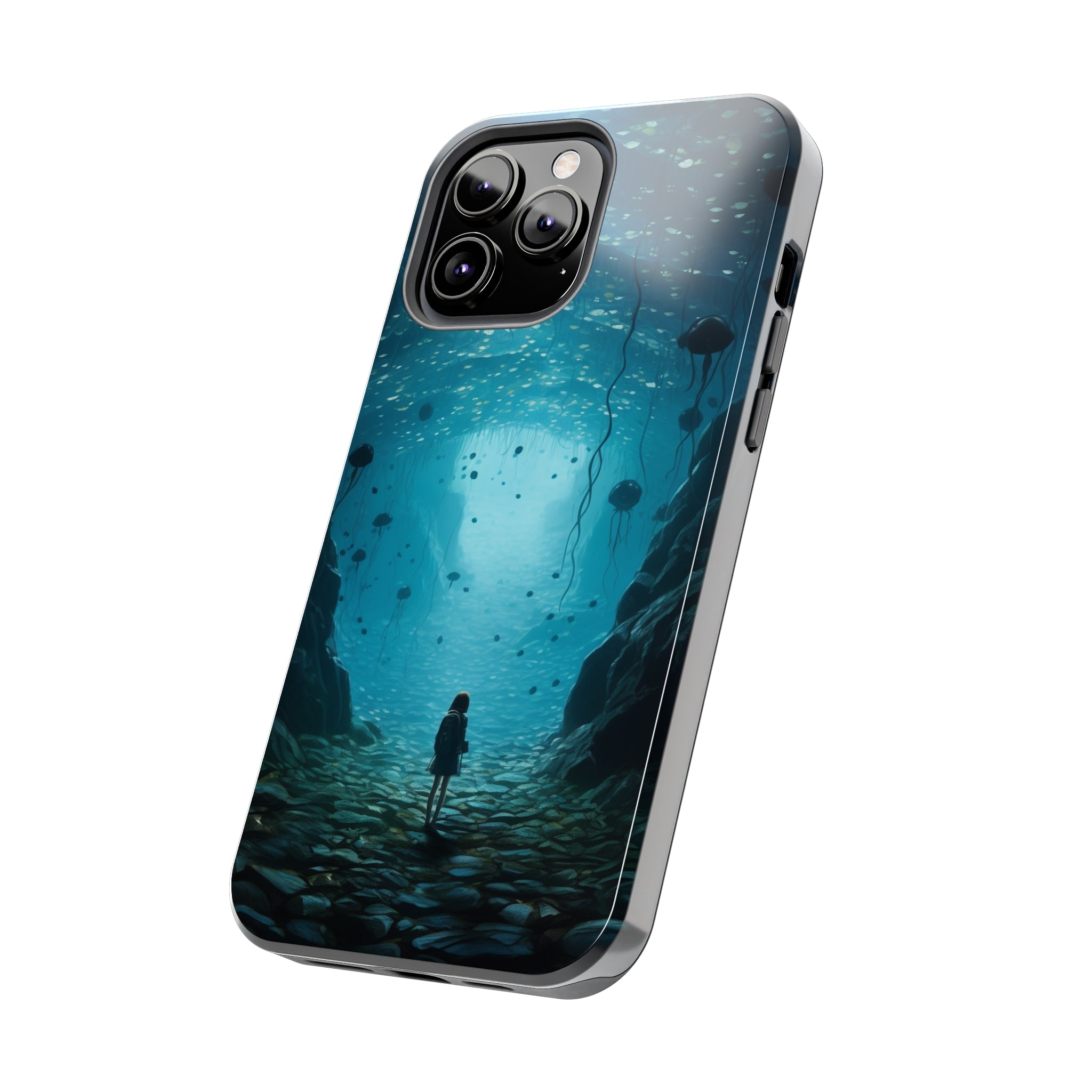 Girl in Abyss: Impact-Resistant iPhone Case