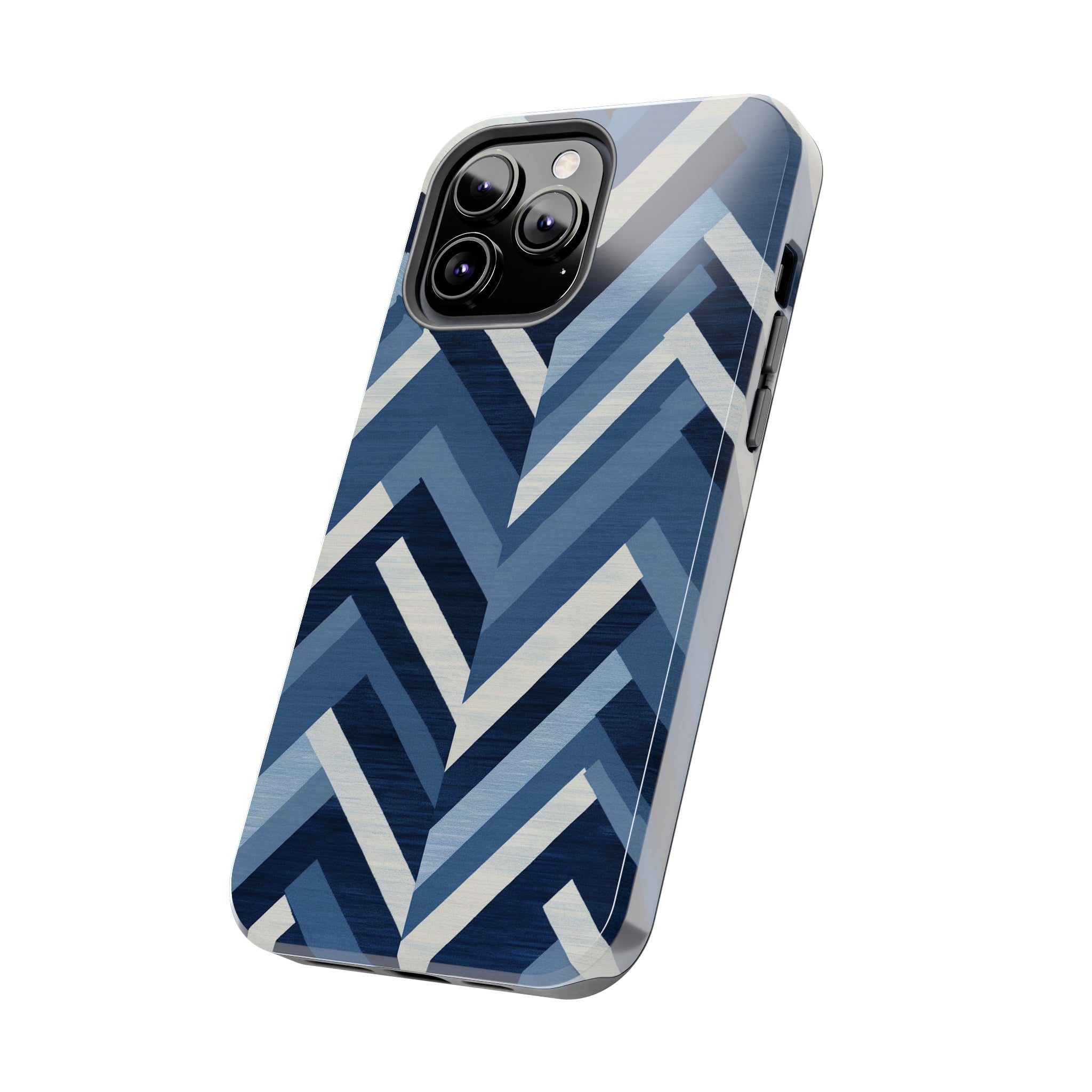 Azure Mosaic: Impact-Resistant iPhone Case