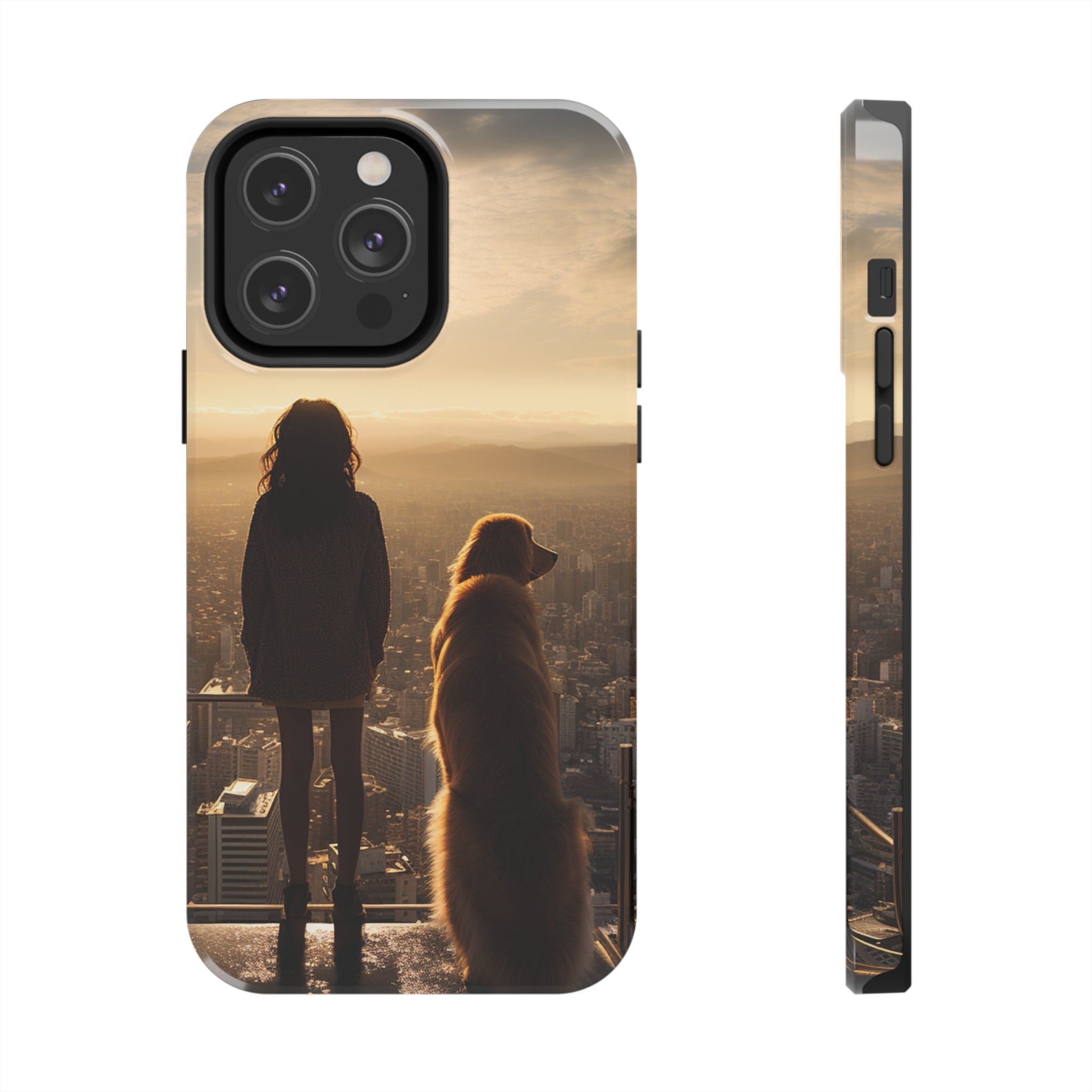 Golden Retriever Bond: Impact-Resistant iPhone Case