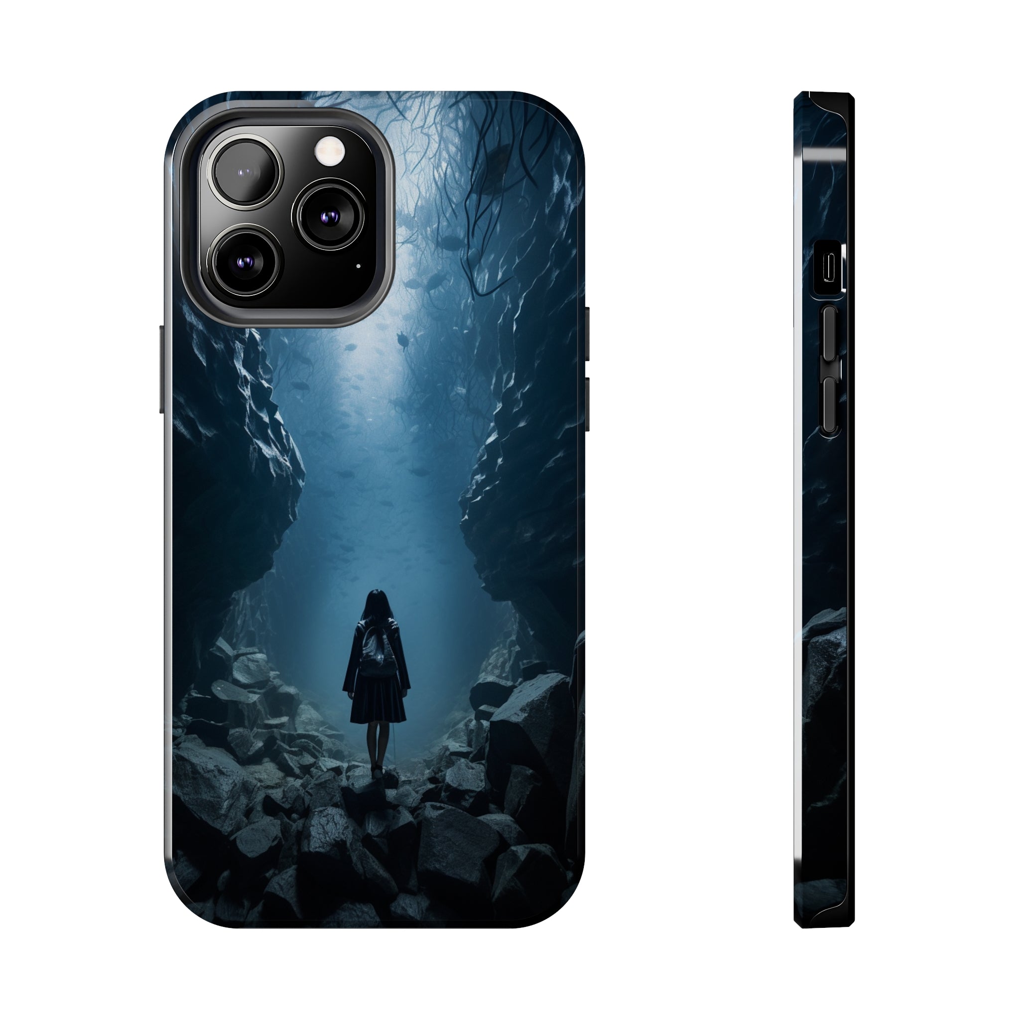 Girl in Abyss: Impact-Resistant iPhone Case