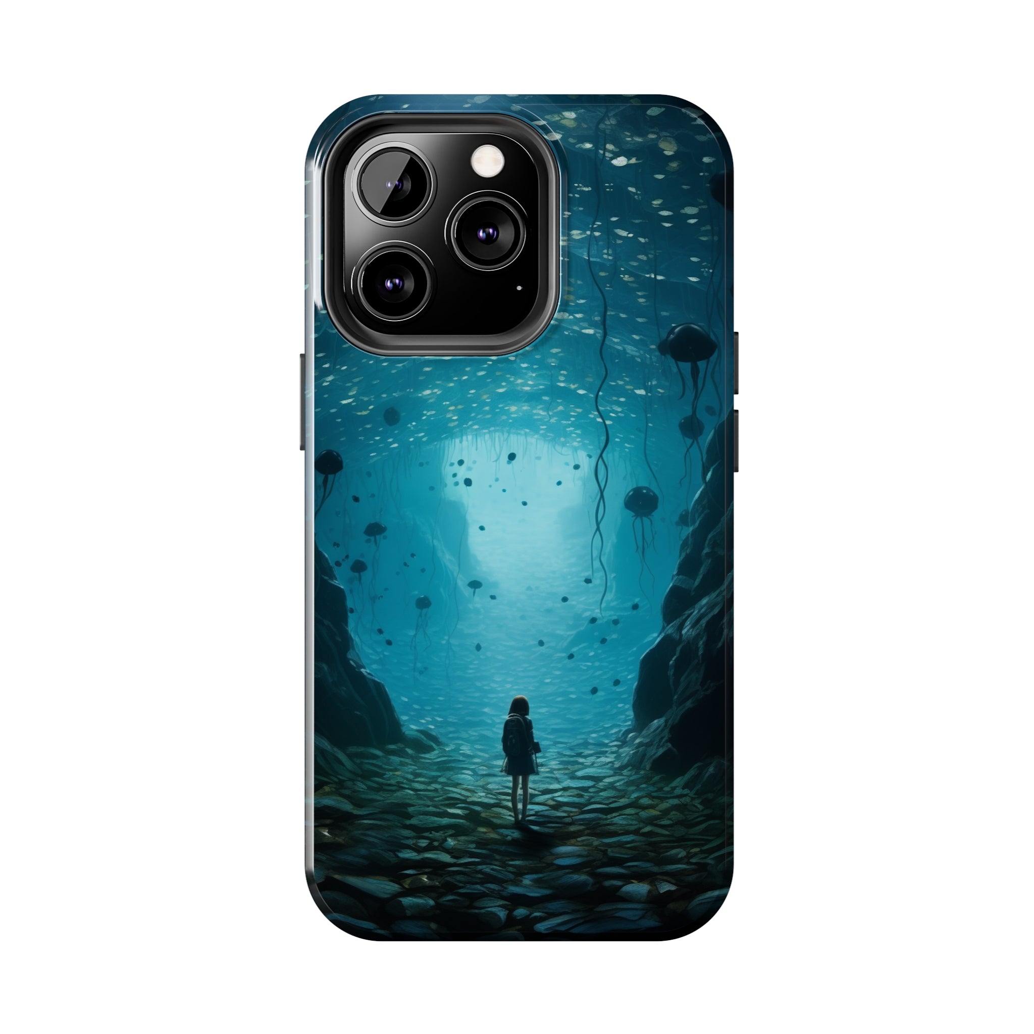 Girl in Abyss: Impact-Resistant iPhone Case