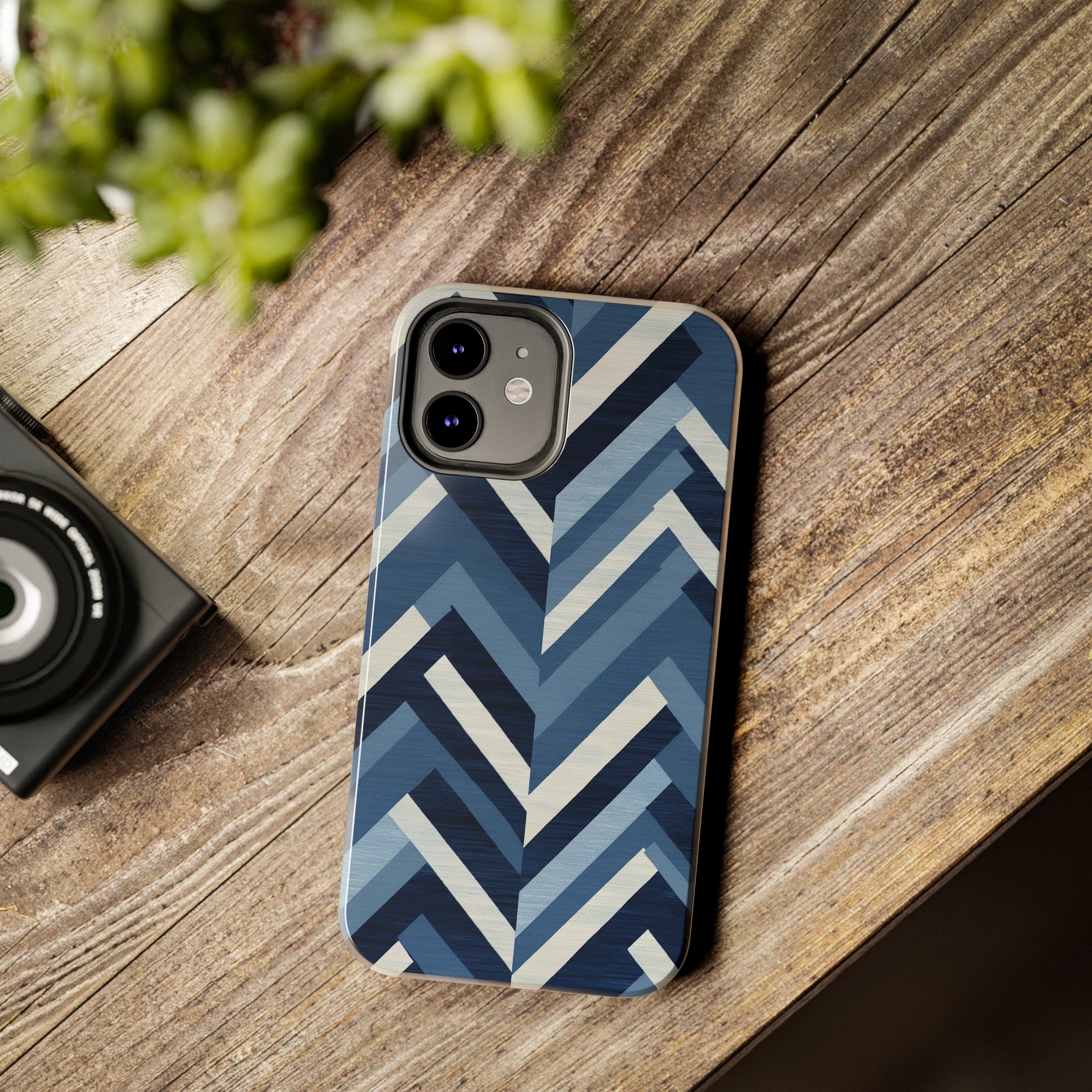 Azure Mosaic: Impact-Resistant iPhone Case