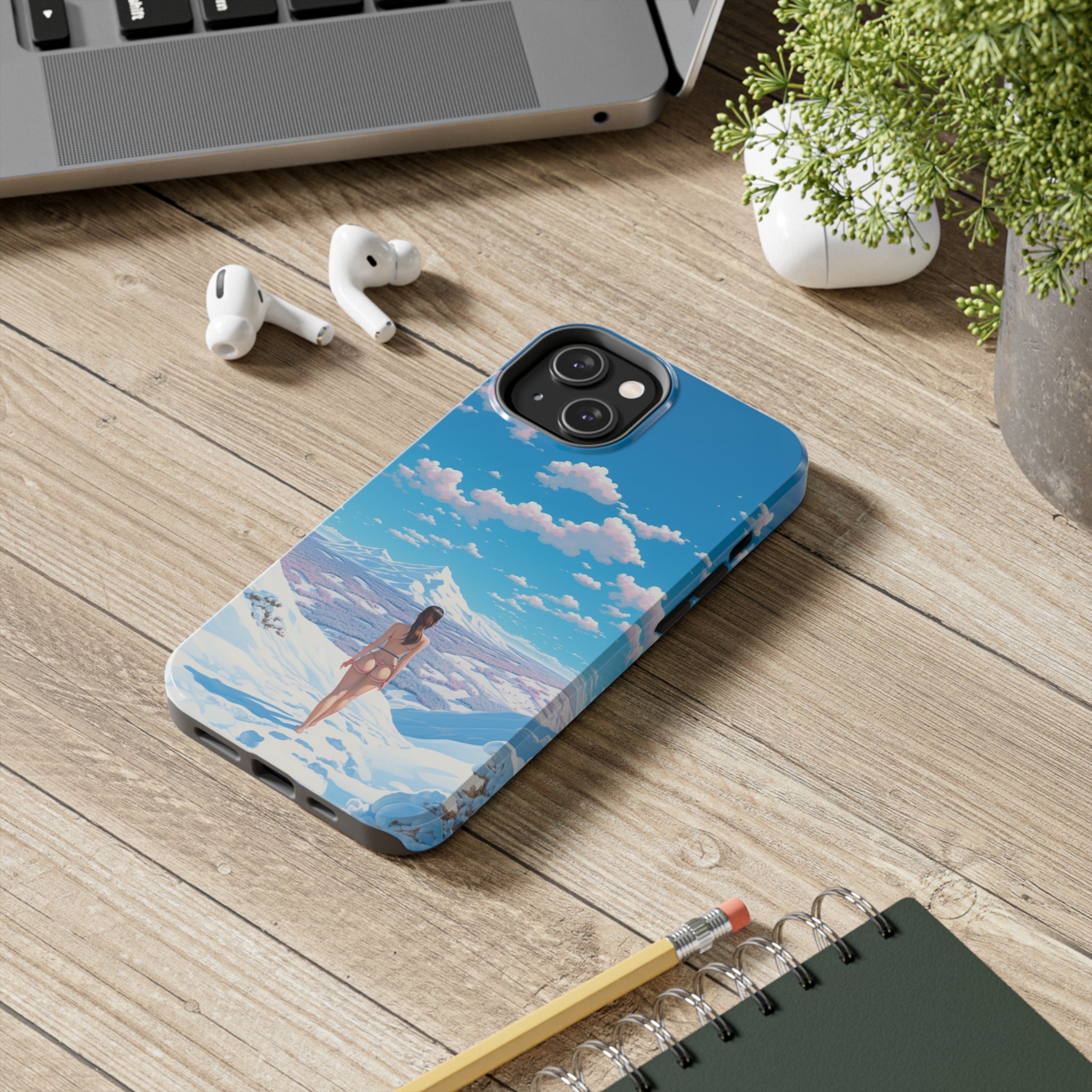 Snowy Majesty: Impact-Resistant iPhone case