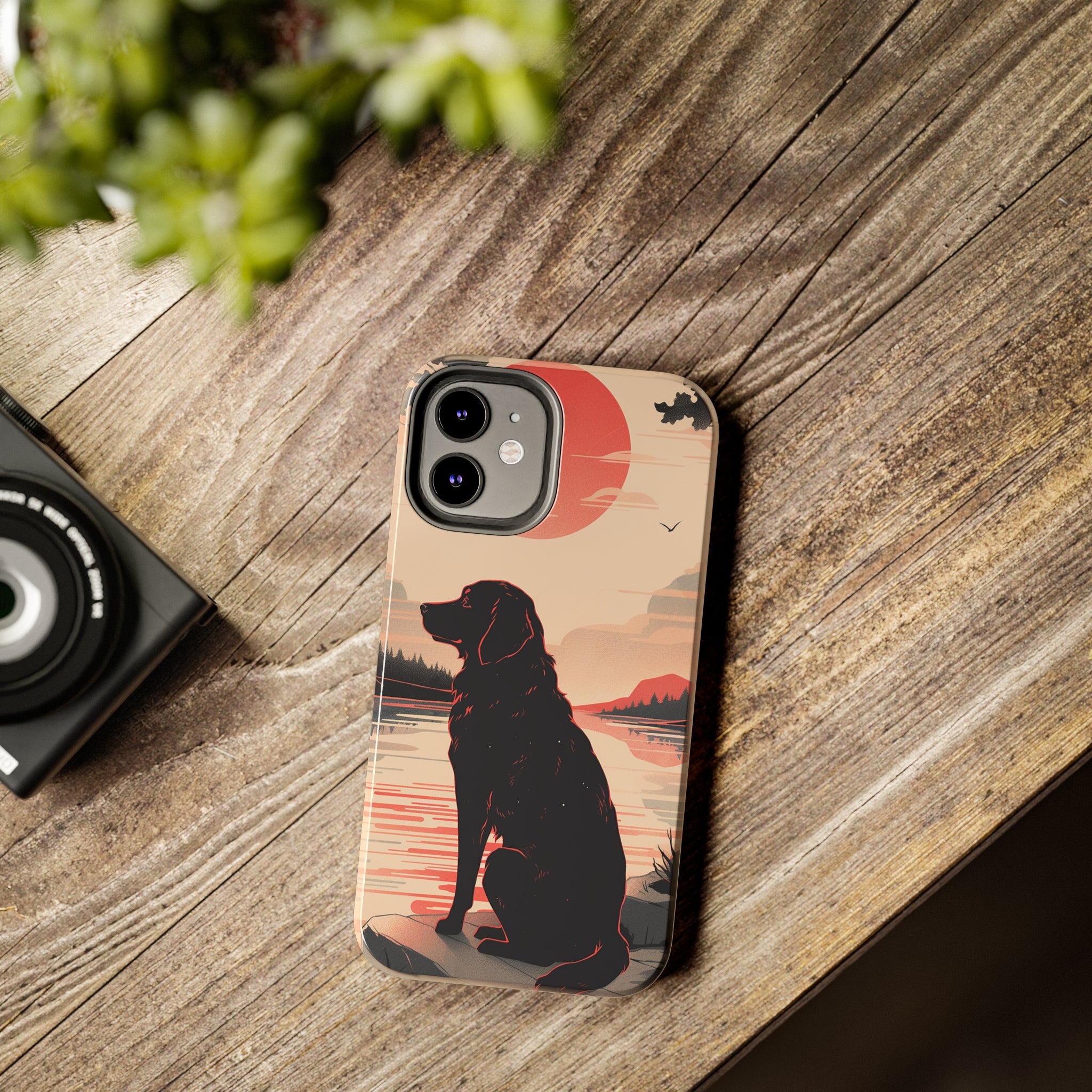 Golden Retriever Love - Dark Mode: Impact-Resistant iPhone Case